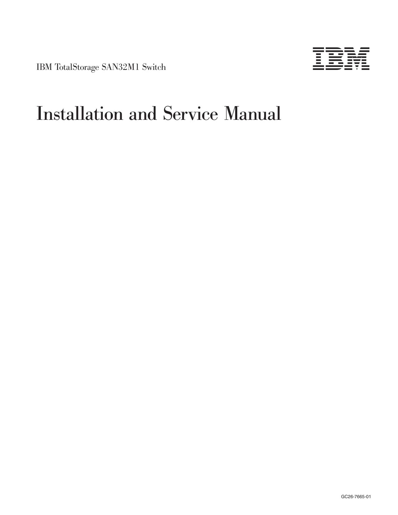 SAN32M1 Installation and Service Manualt