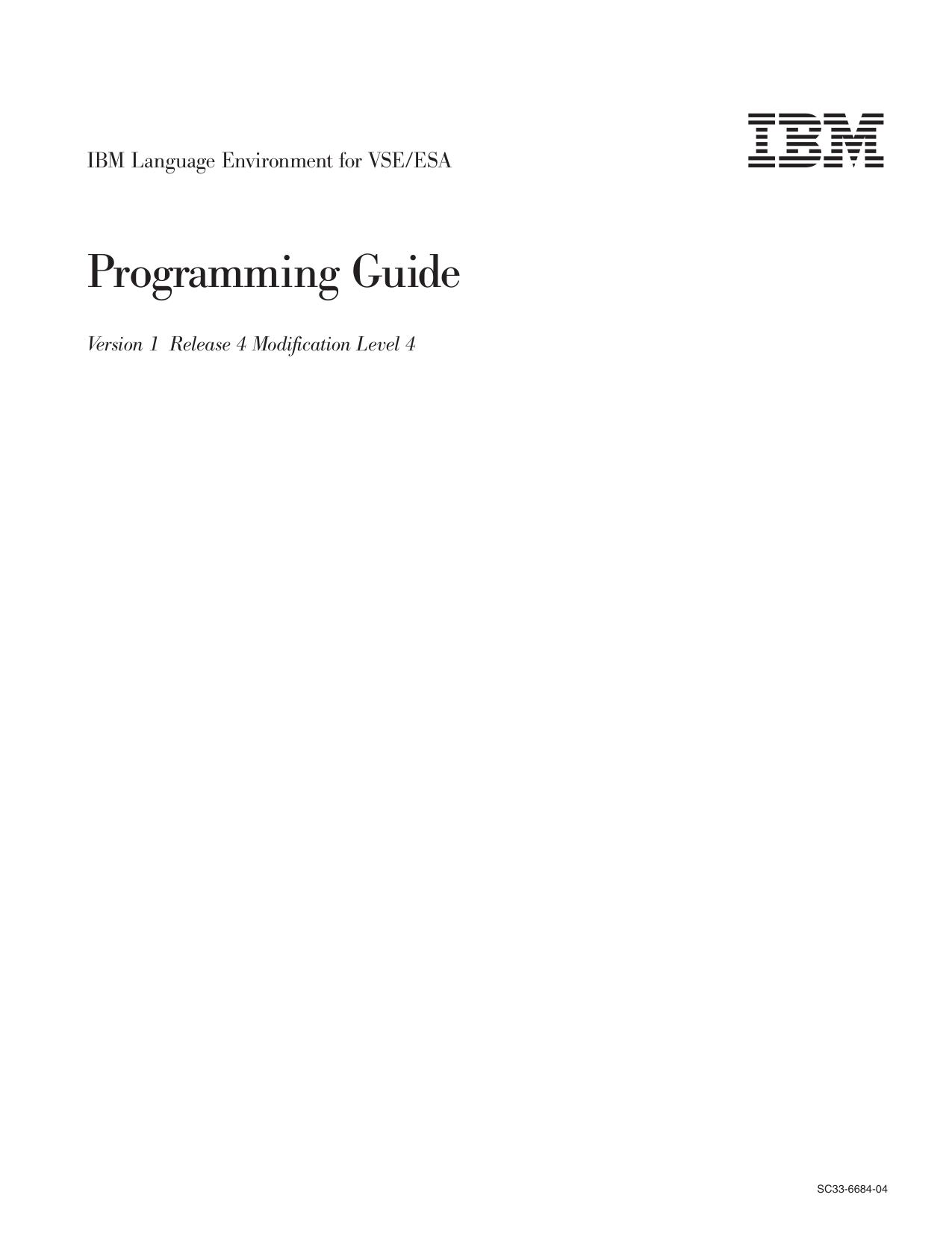 LE/VSE: Programming Guide