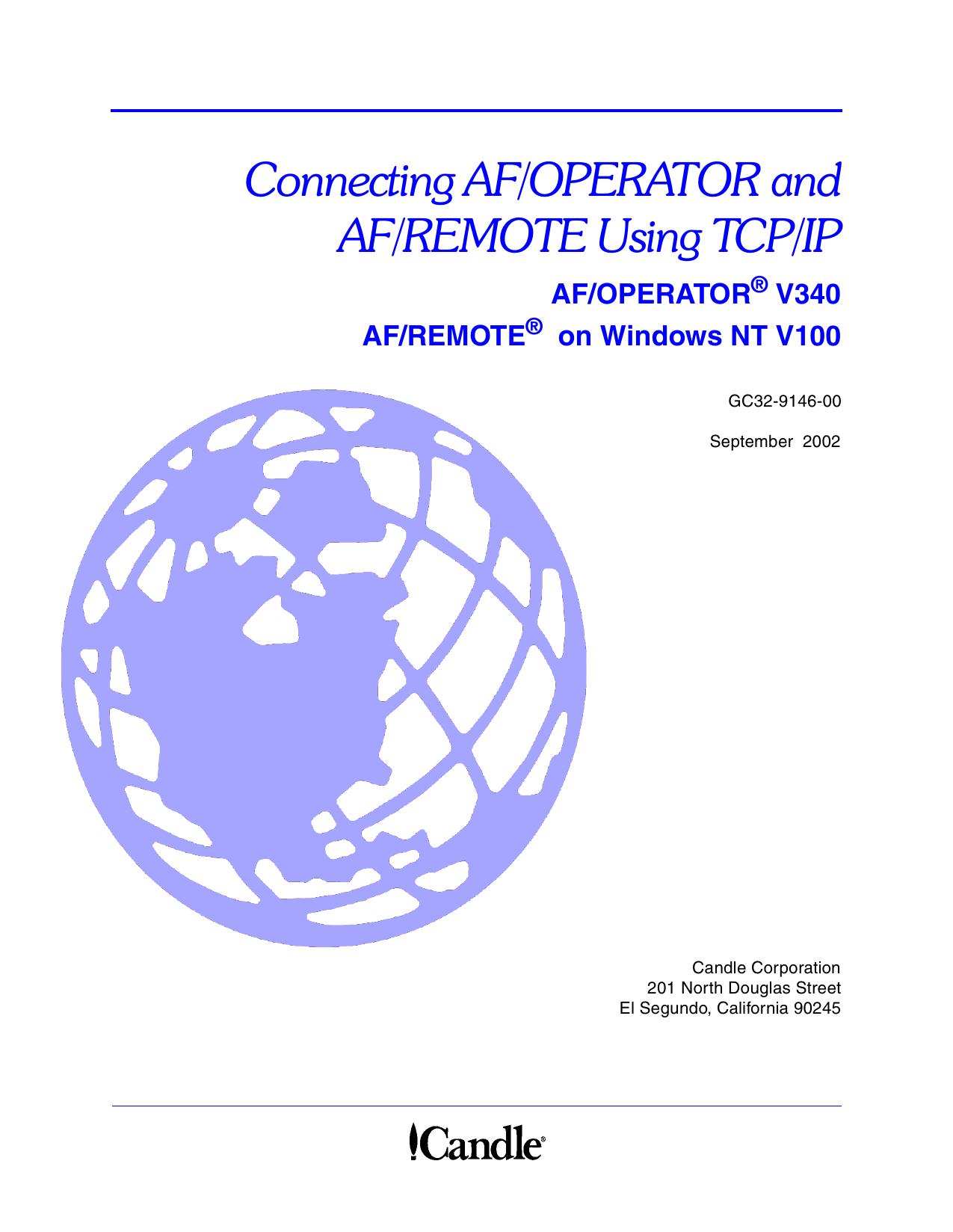 Connecting AF/Operator and AF/Remote Using TCP/IP