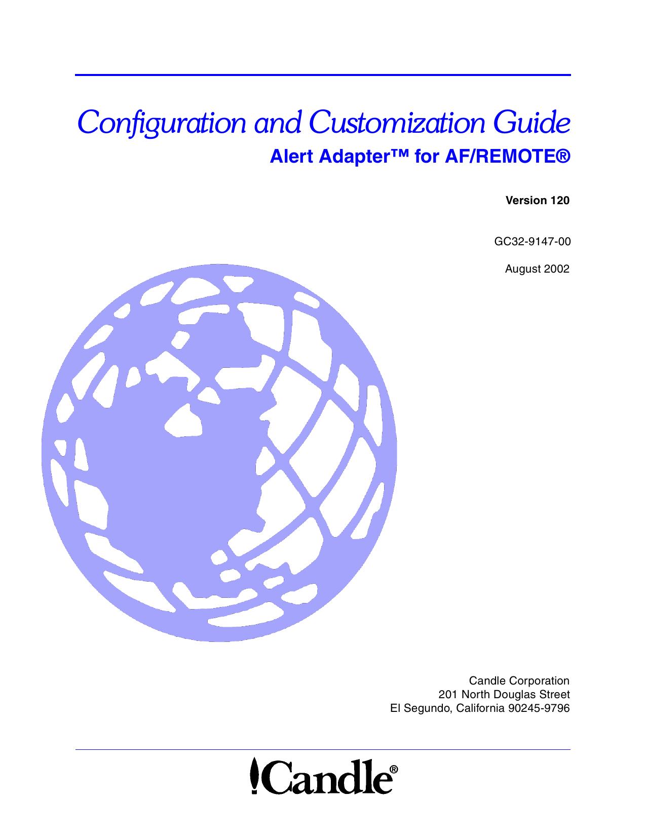 AA for AF/REMOTE Config. and Custom. Guide, V120