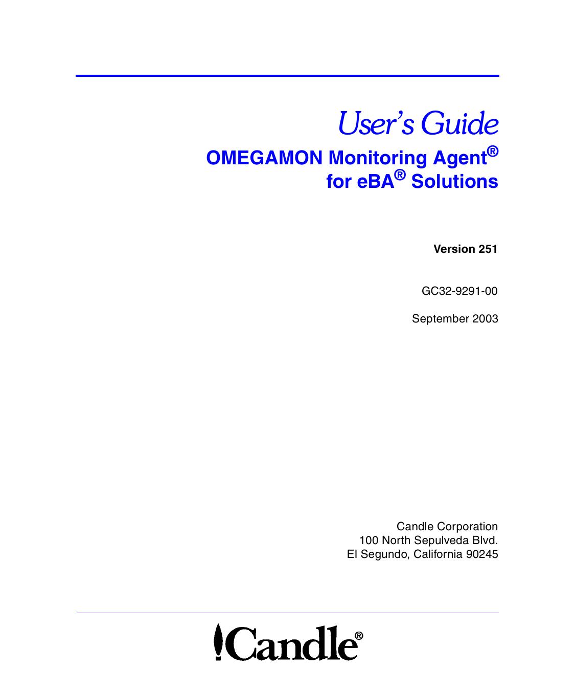 OMA for eBA Solutions User’s Guide, V251