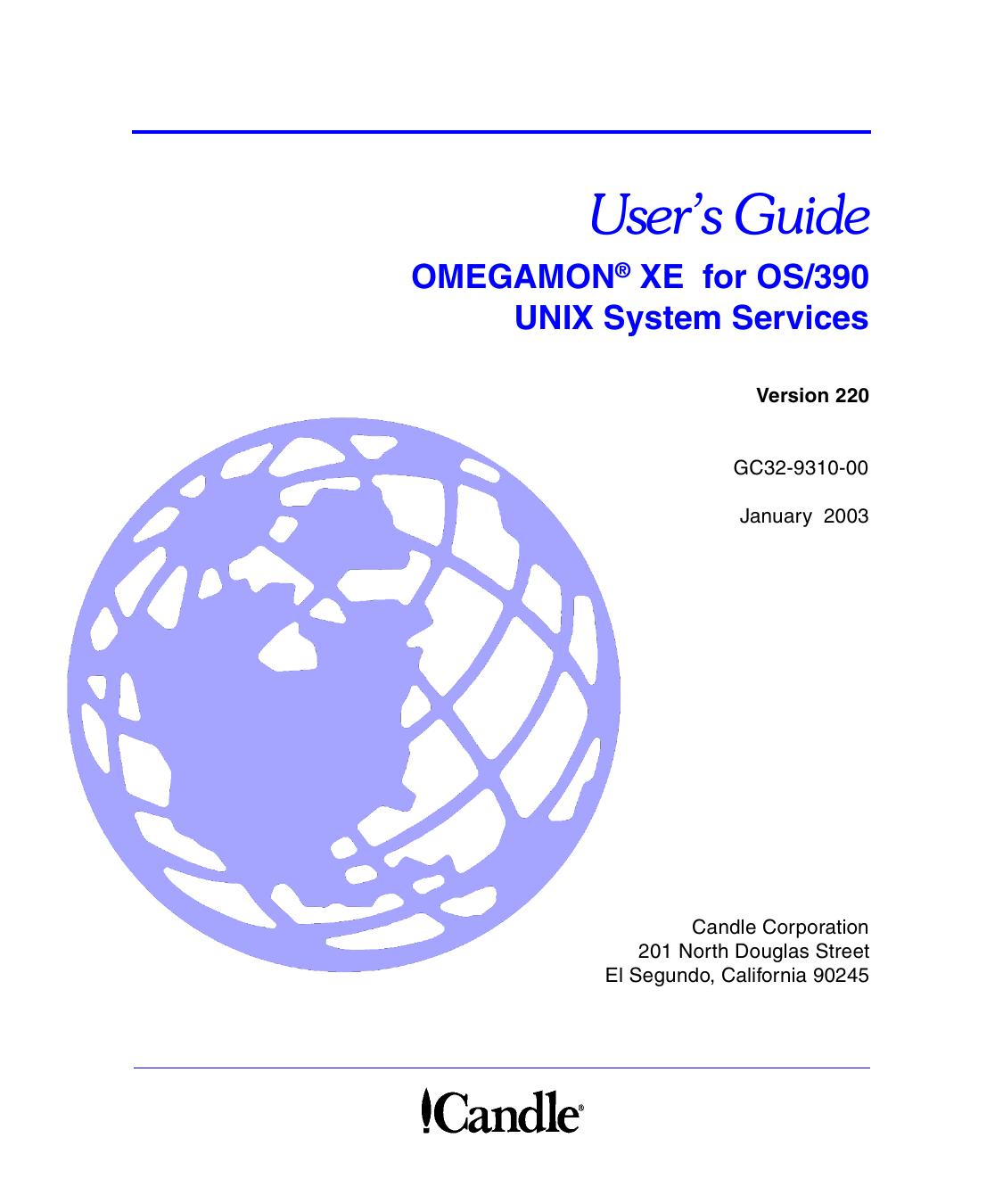 OMEGAMON XE for OS/390 UNIX System Services User’s Guide, V220