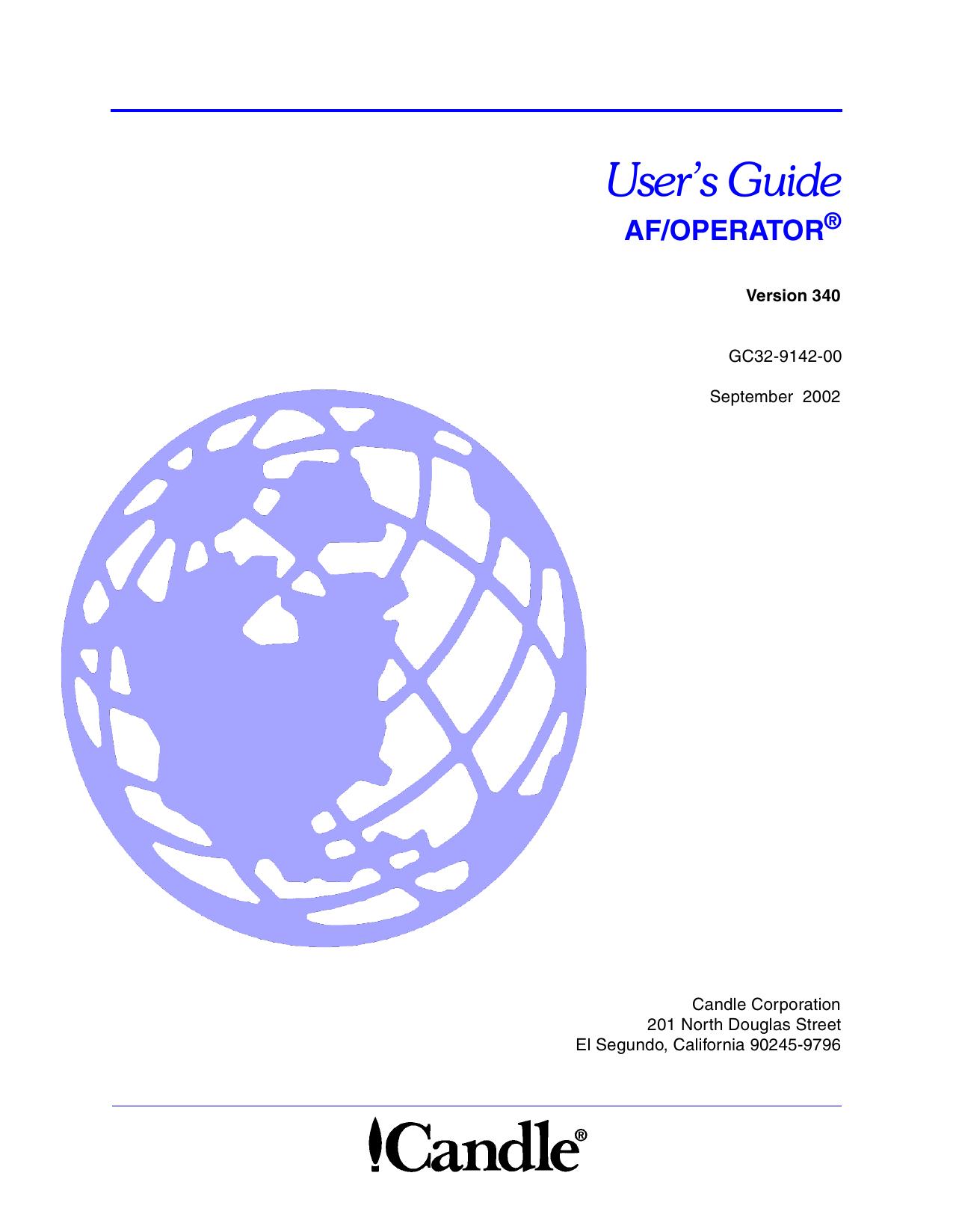 AF/OPERATOR User’s Guide, V340