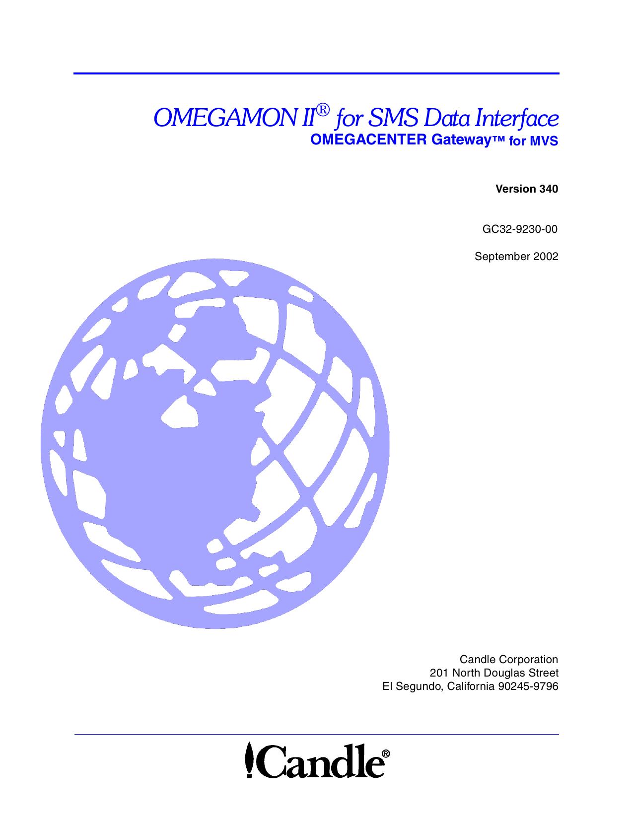 OG/MVS OMEGAMON II for SMS Data Interface V340