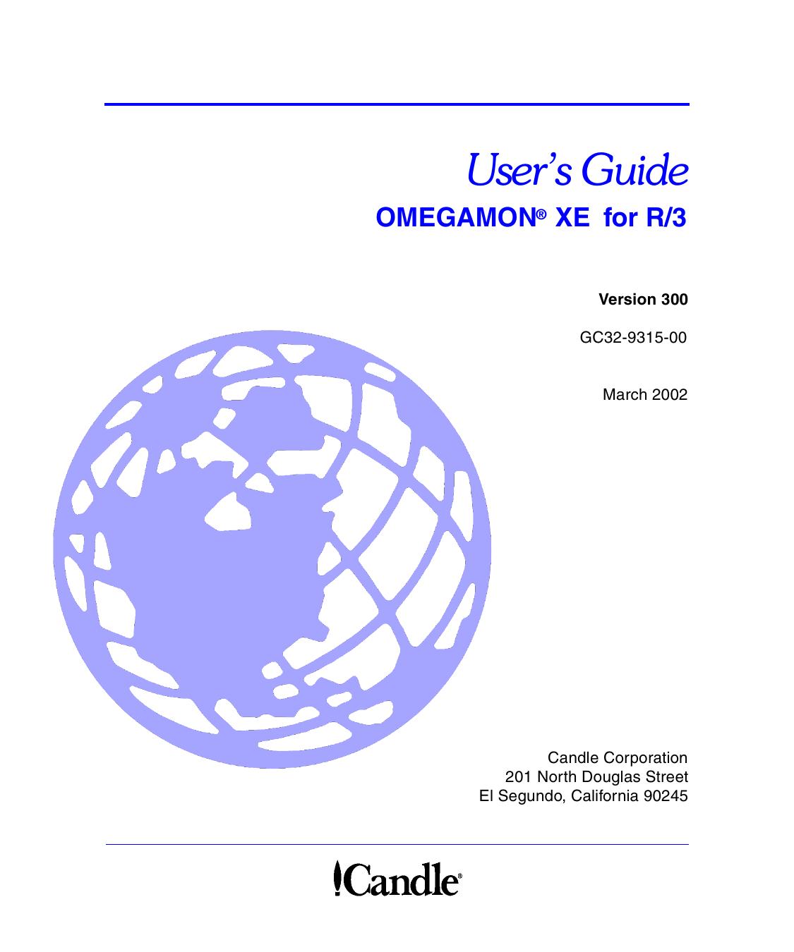 OMEGAMON XE for R/3 User’s Guide, Version 300