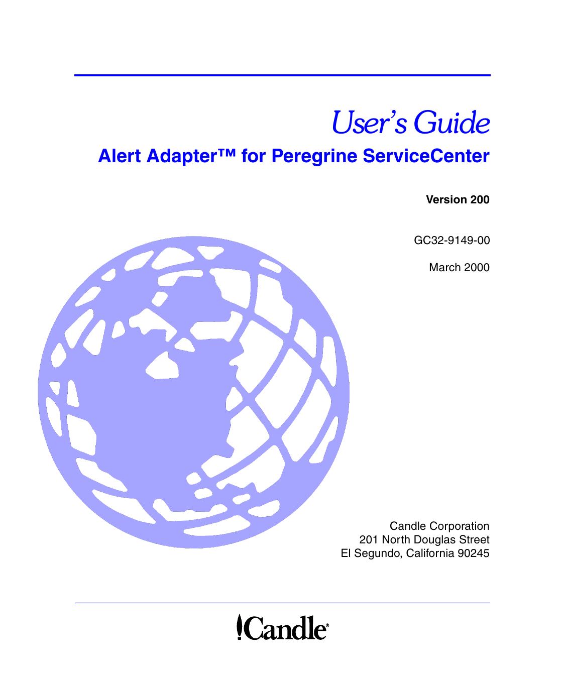 Alert Adapter for Peregrine ServiceCenter User's Guide