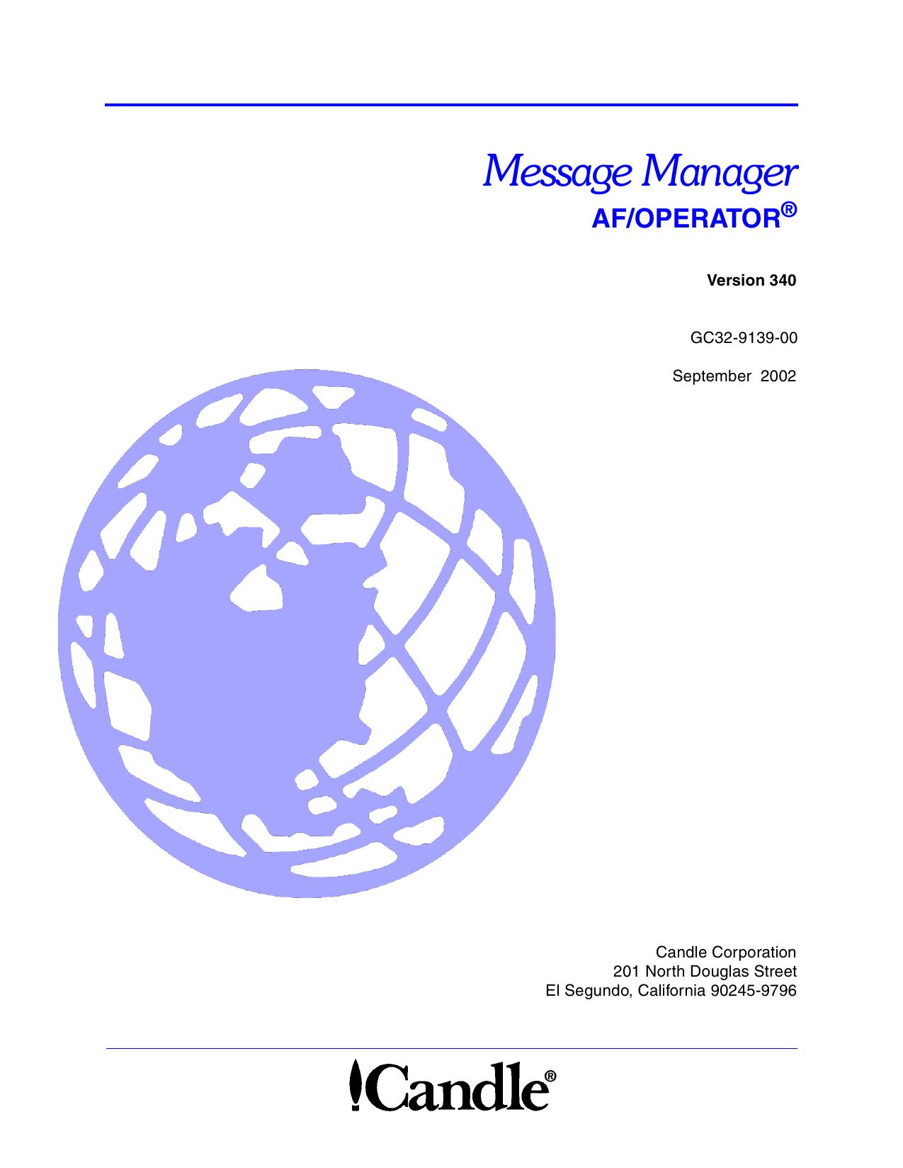 AF/OPERATOR Message Manager, V340