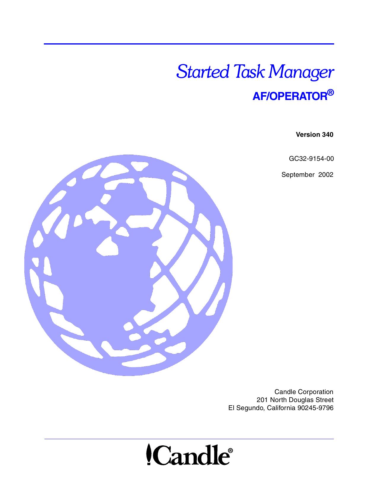 AF/OPERATOR Started Task Manager, V340