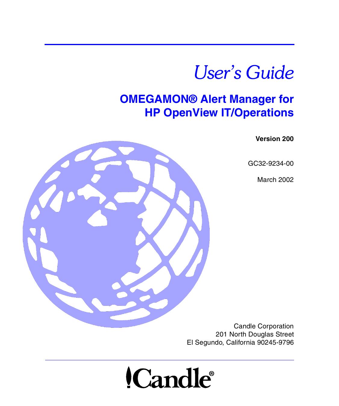 OMEGAMON Alert Manager for HP OpenView IT/Operations User’s Guide, V200