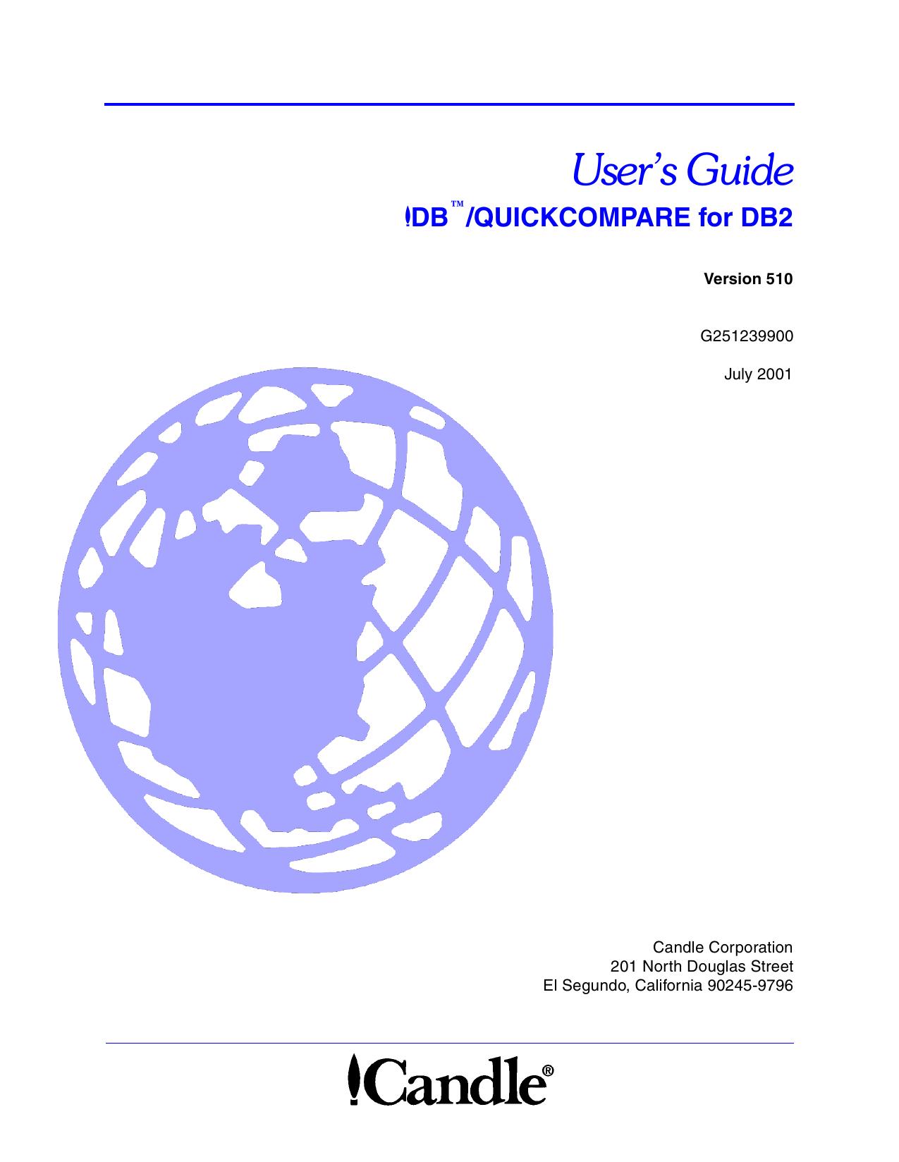 DB/QUICKCOMPARE for DB2 User's Guide, Version 510