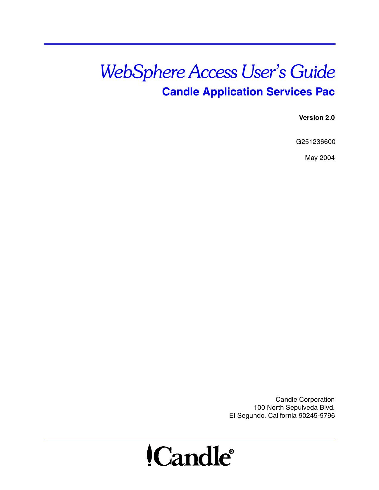CASP for WebSphere Acess User’s Guide