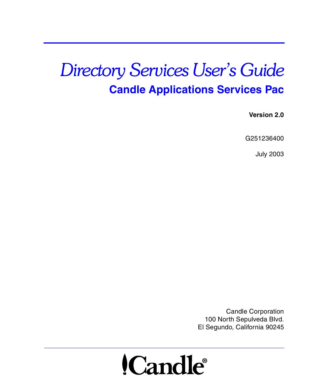 CASP Directory Services User’s Guide, Version 2.0