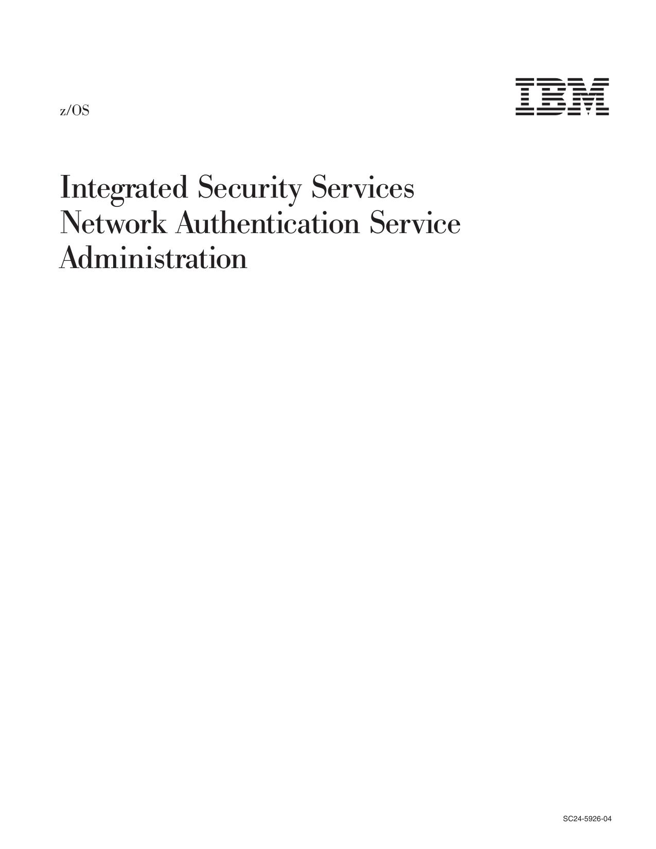 V1R6.0 Network Authentication Service Administration