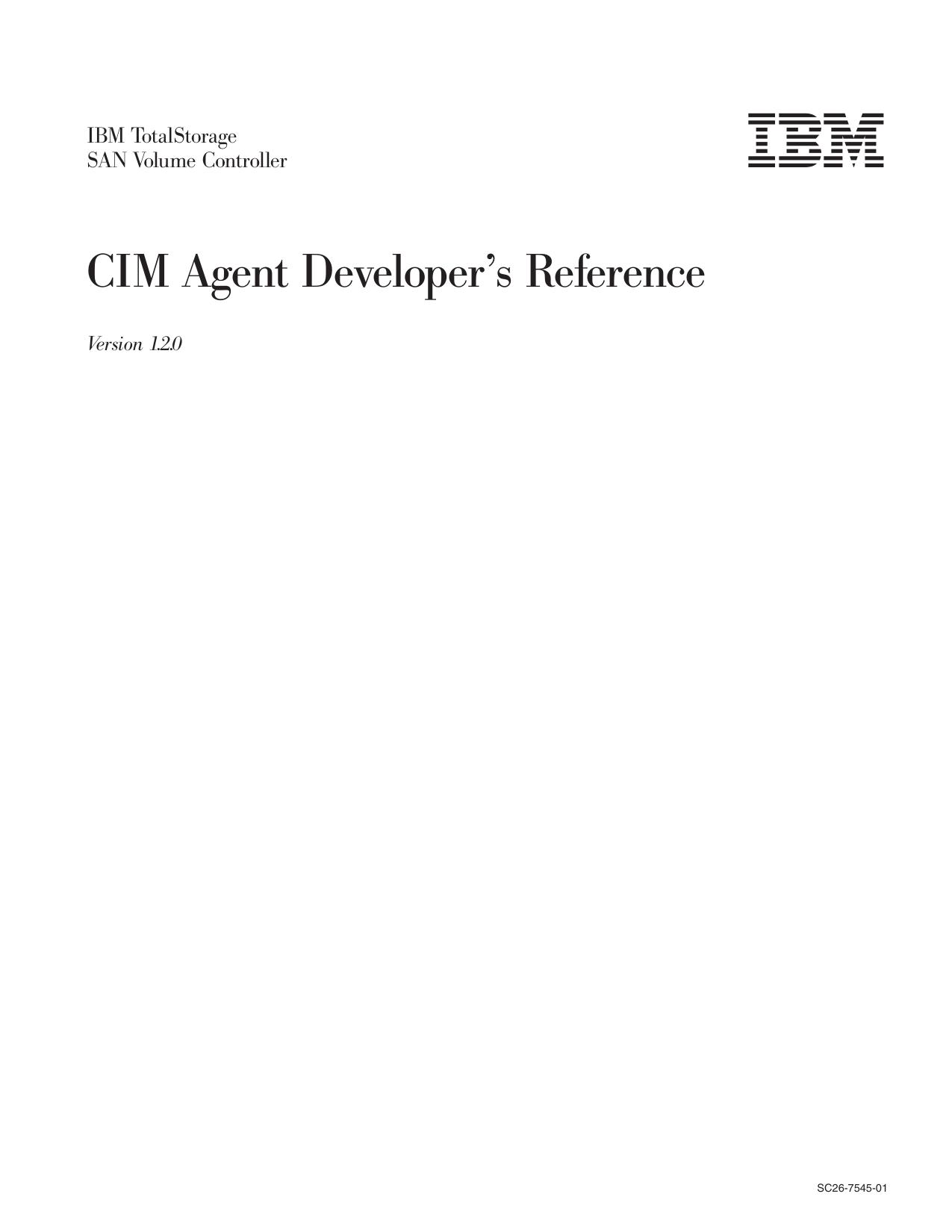 CIM Agent Developer's Reference