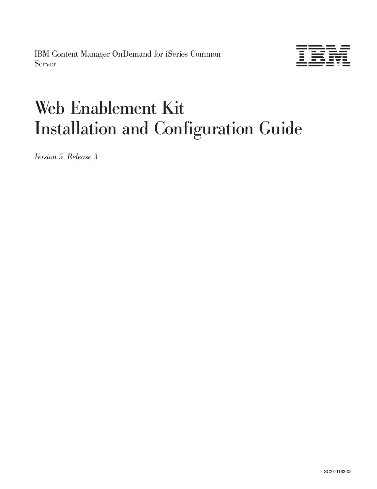 Web Enablement Kit Installation and Configuration Guide