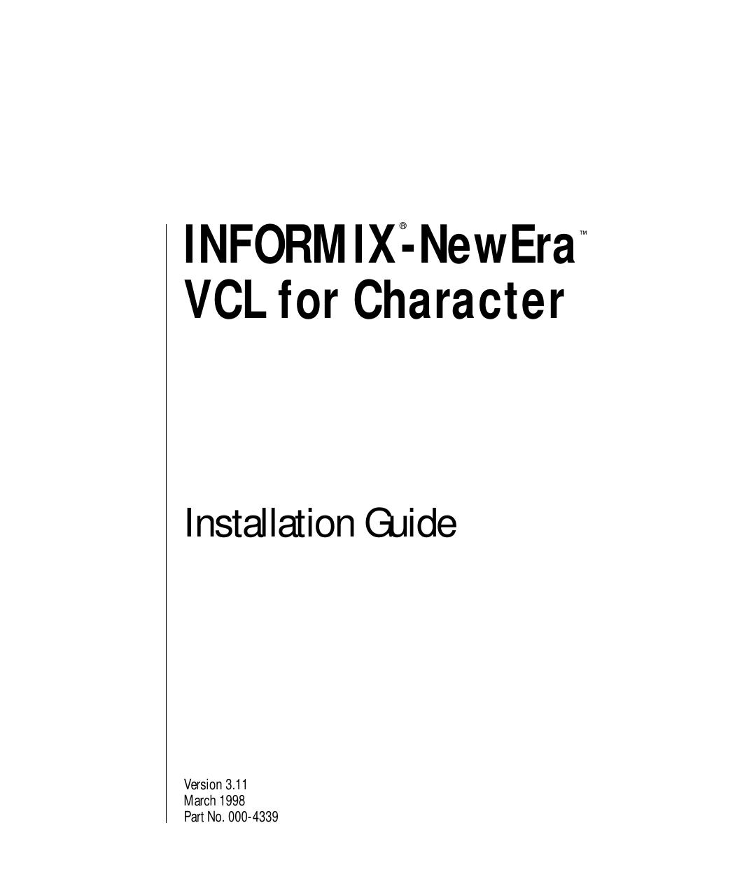 NewEra VCL for Character Installation Guide