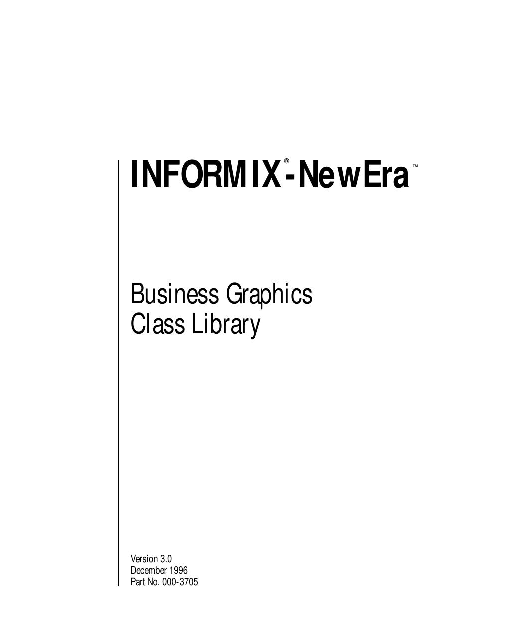 INFORMIX-NewEra Business Graphics Class Library