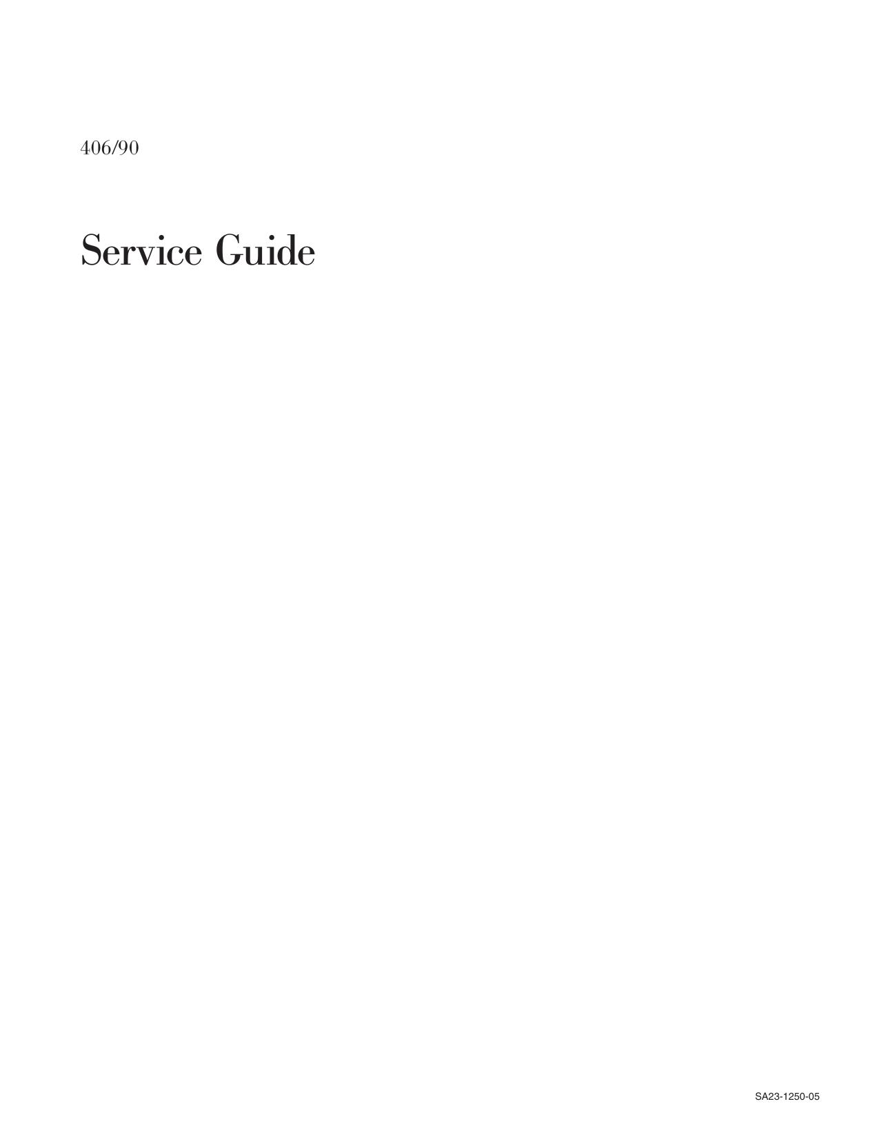 406/90 Service Guide