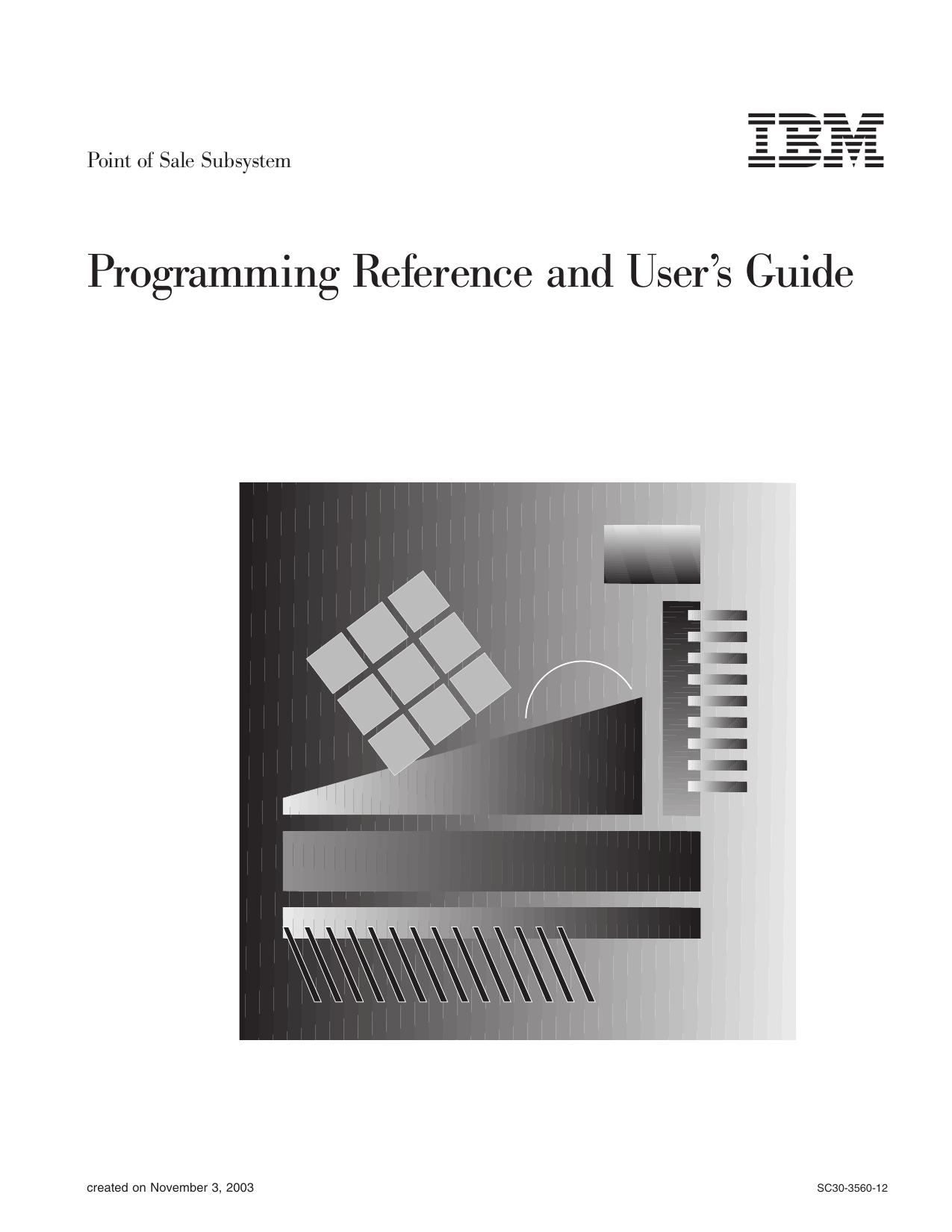 Point of Sale Subsystem Programming Reference and User™s Guide