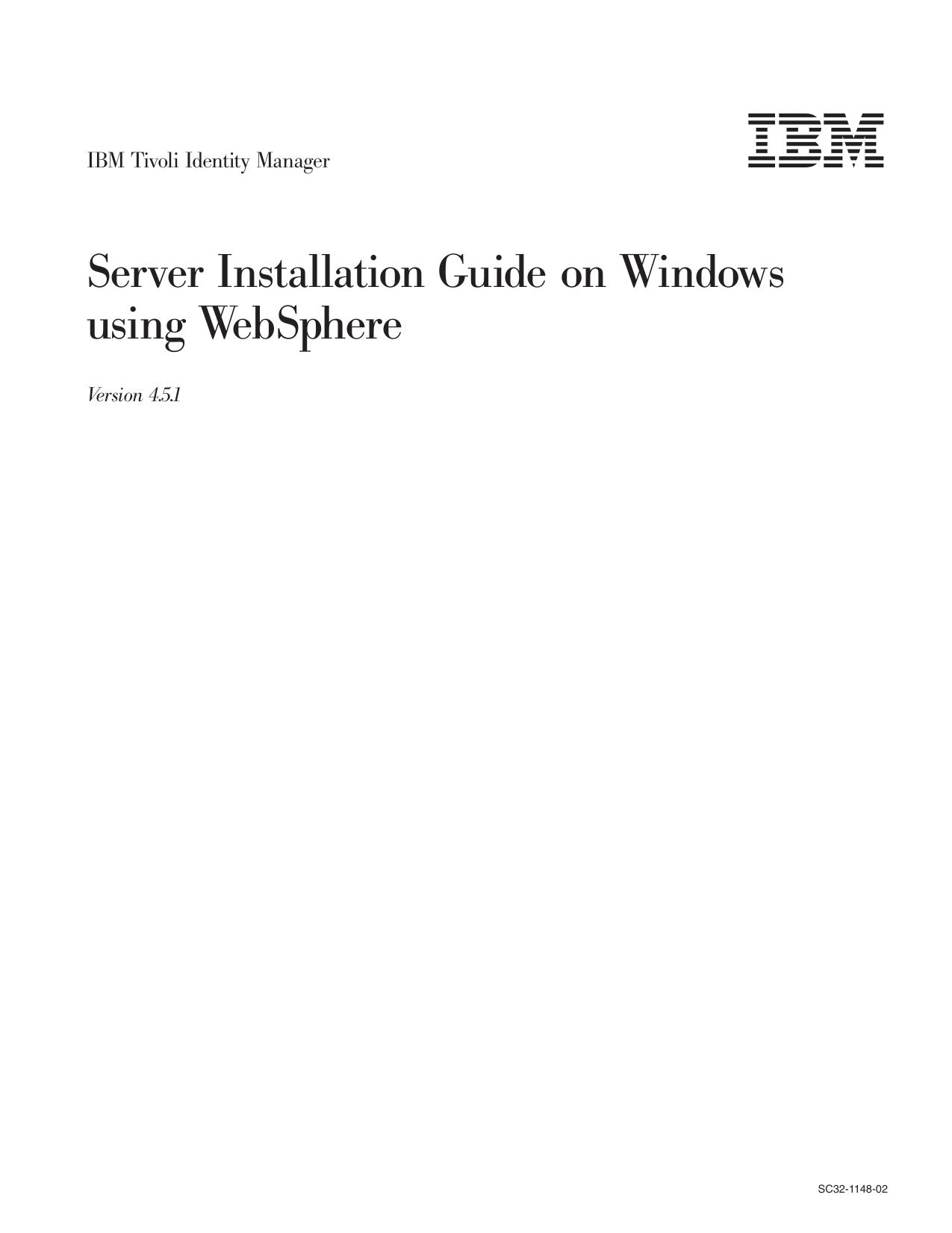IBM Tivoli Identity Manager: Server Installation Guide on Windows using WebSphere