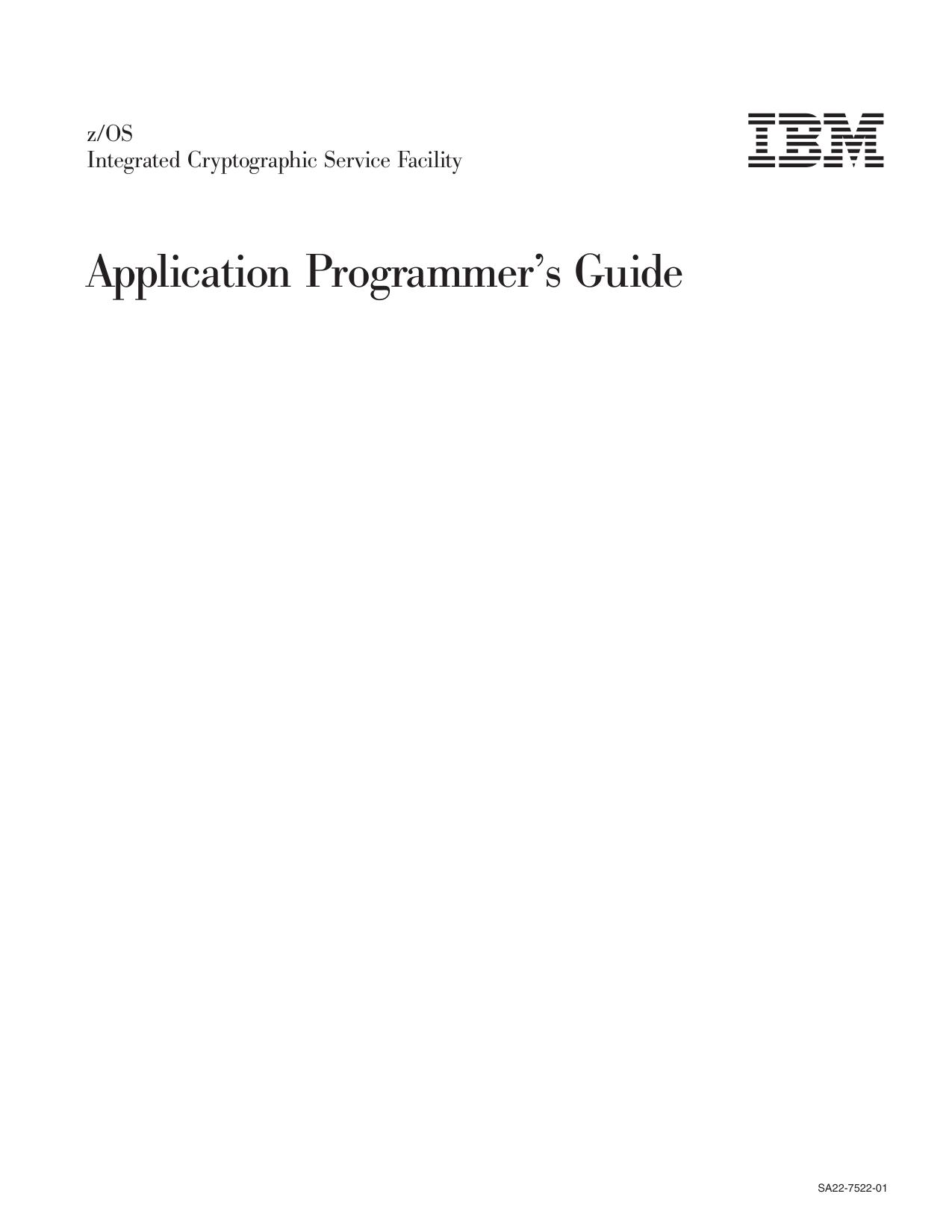 z/OS V1R2.0 ICSF Application Programmer's Guide