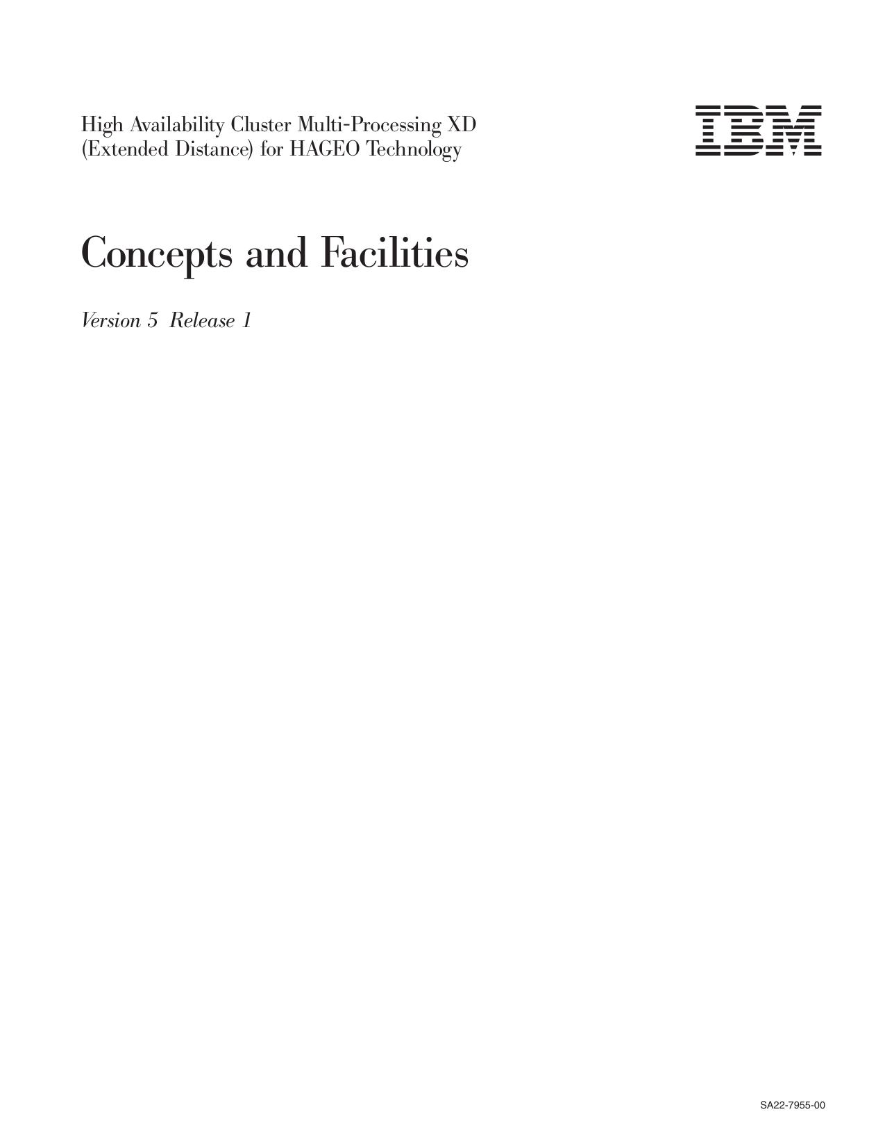 IBM HACMP/XD 5.1: HAGEO Concepts and Facilities