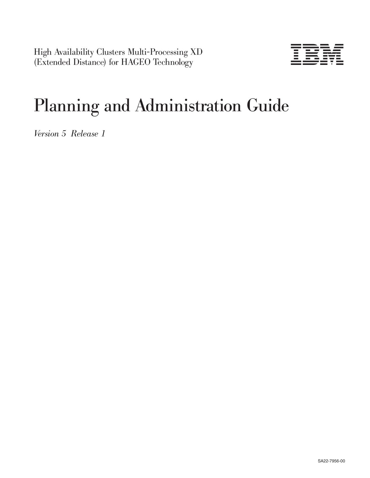IBM HACMP/XD 5.1: HAGEO: Planning and Administration Guide