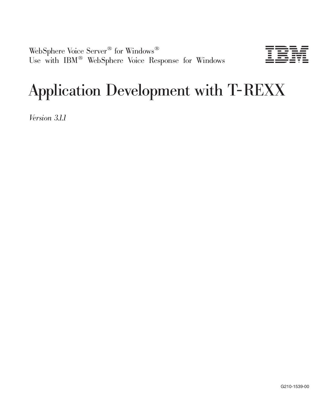Application Development with T-REXX