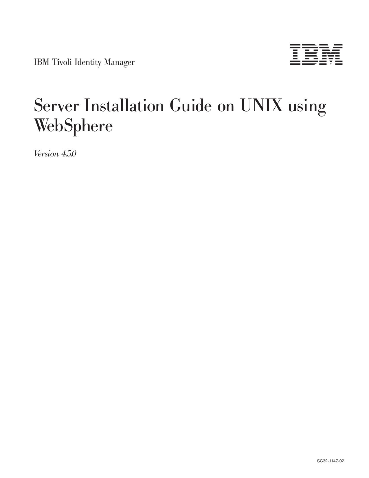 IBM Tivoli Identity Manager: Server Installation Guide on UNIX using WebSphere