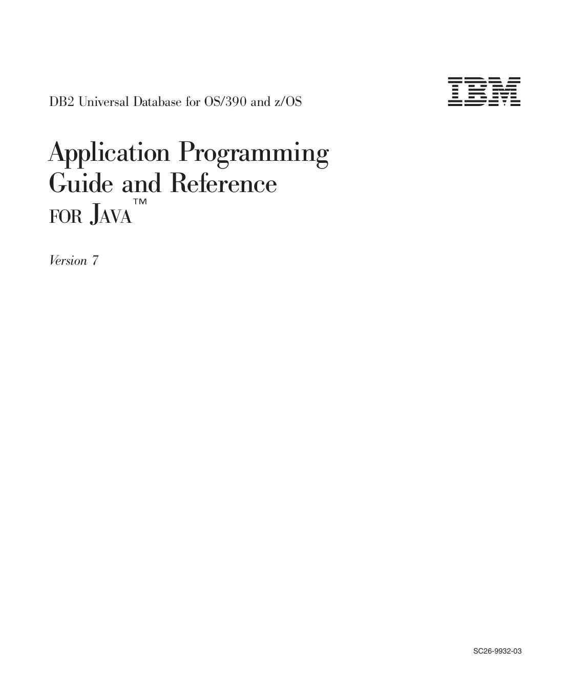 Application Programming Guide and Reference for Java<sup>Ž<reset>