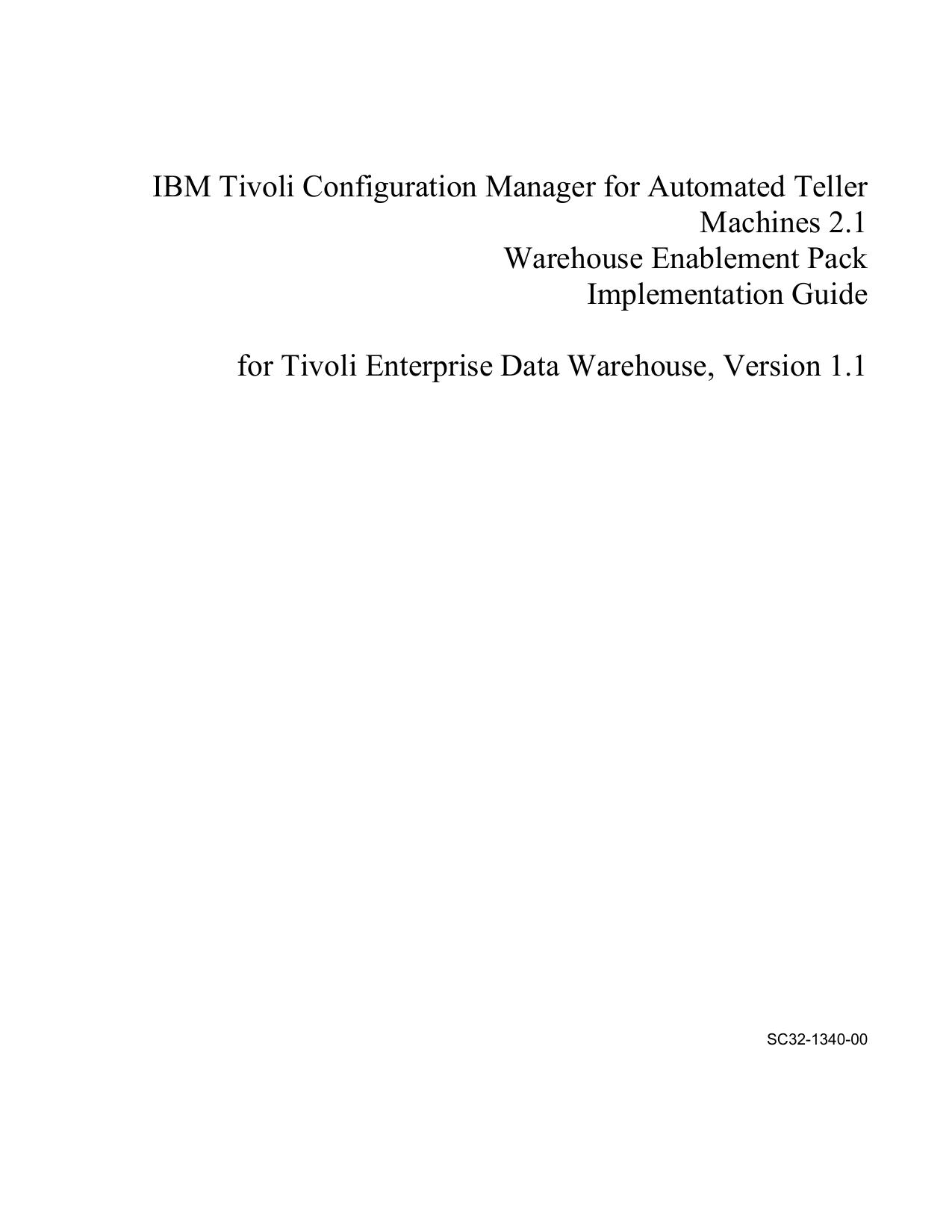 ITCM for ATMs 2.1 warehouse pack implementation guide