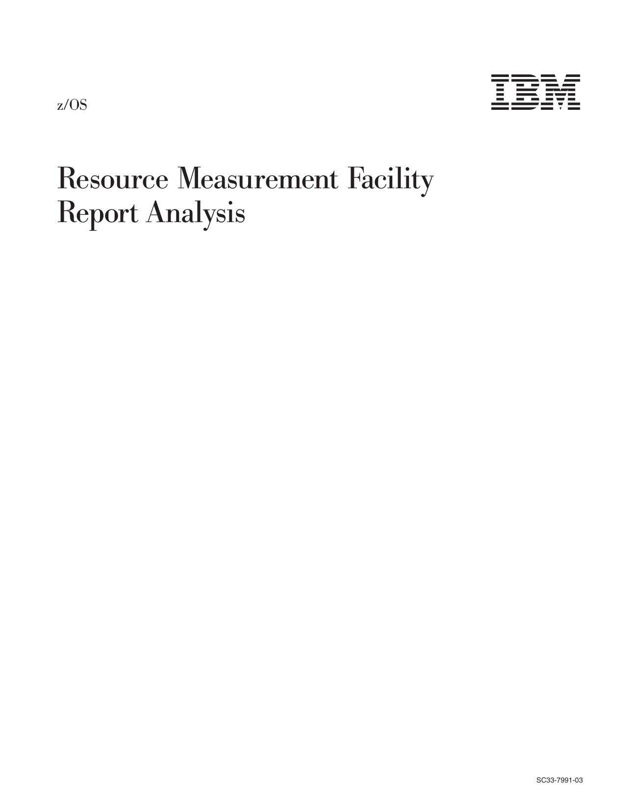 z/OS V1R4.0 RMF Report Analysis
