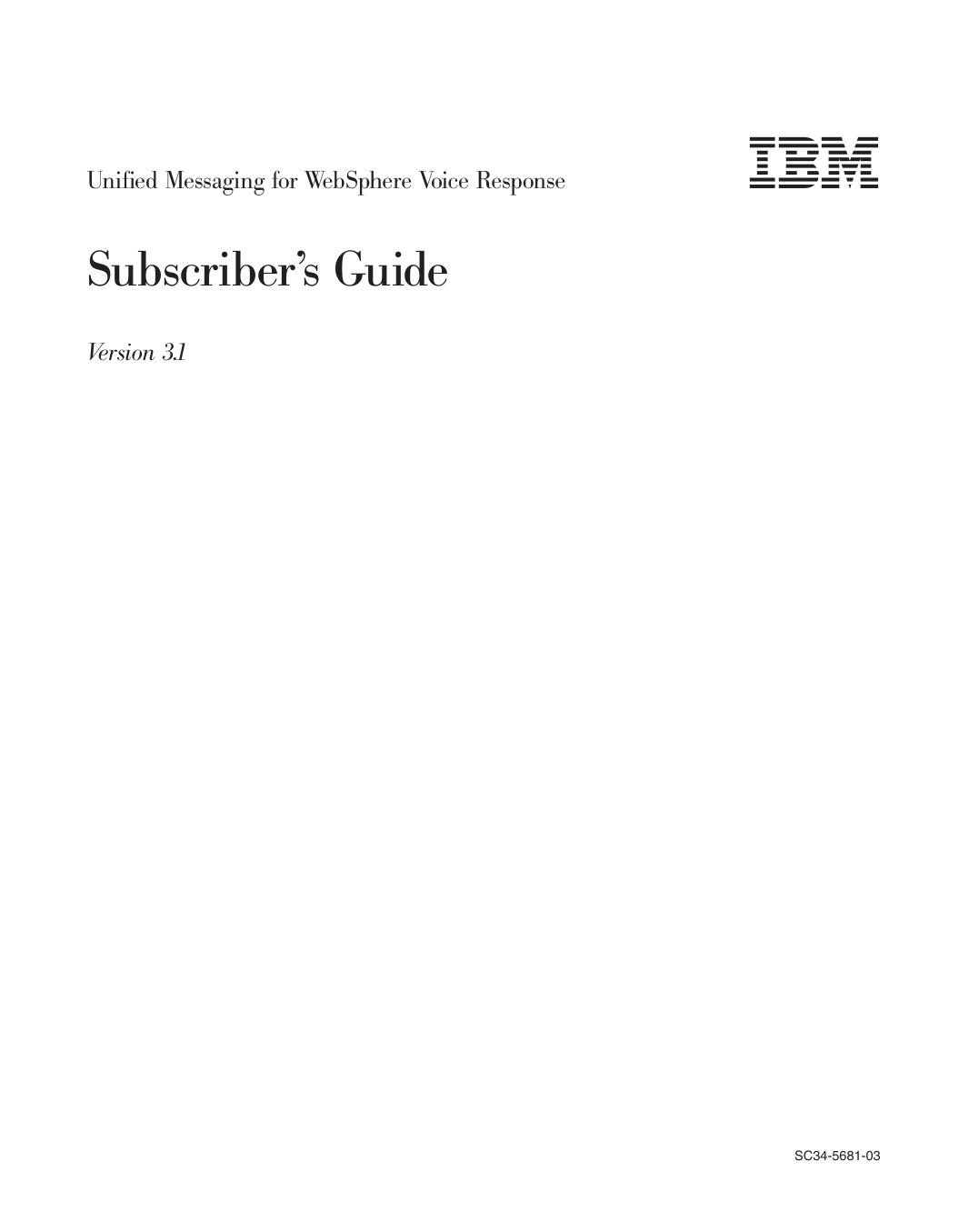 Subscriber™s Guide