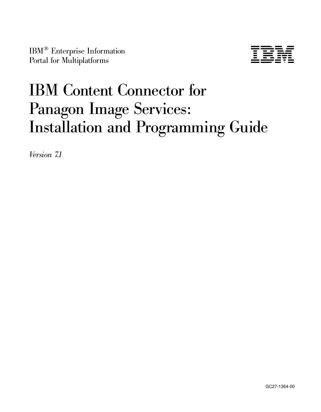 Connector For Panagon Image Services Install Guide