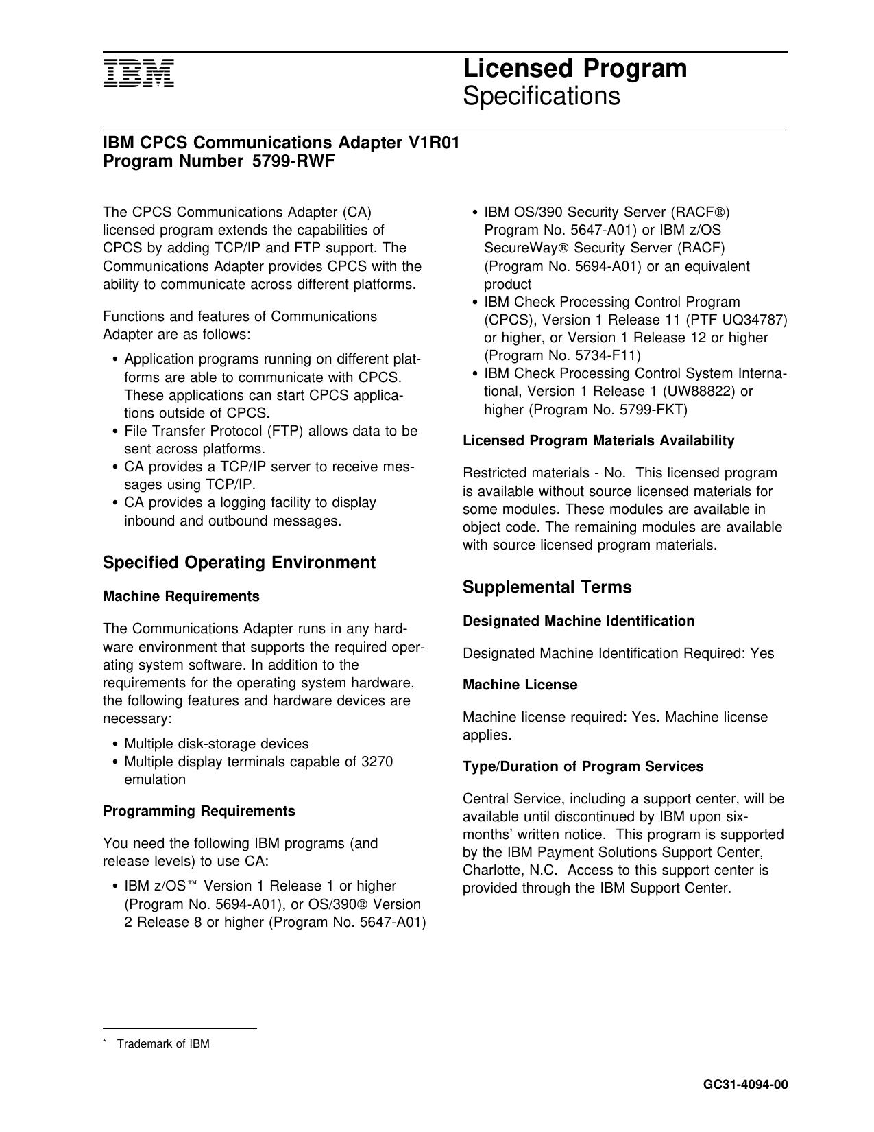 CA110LPS