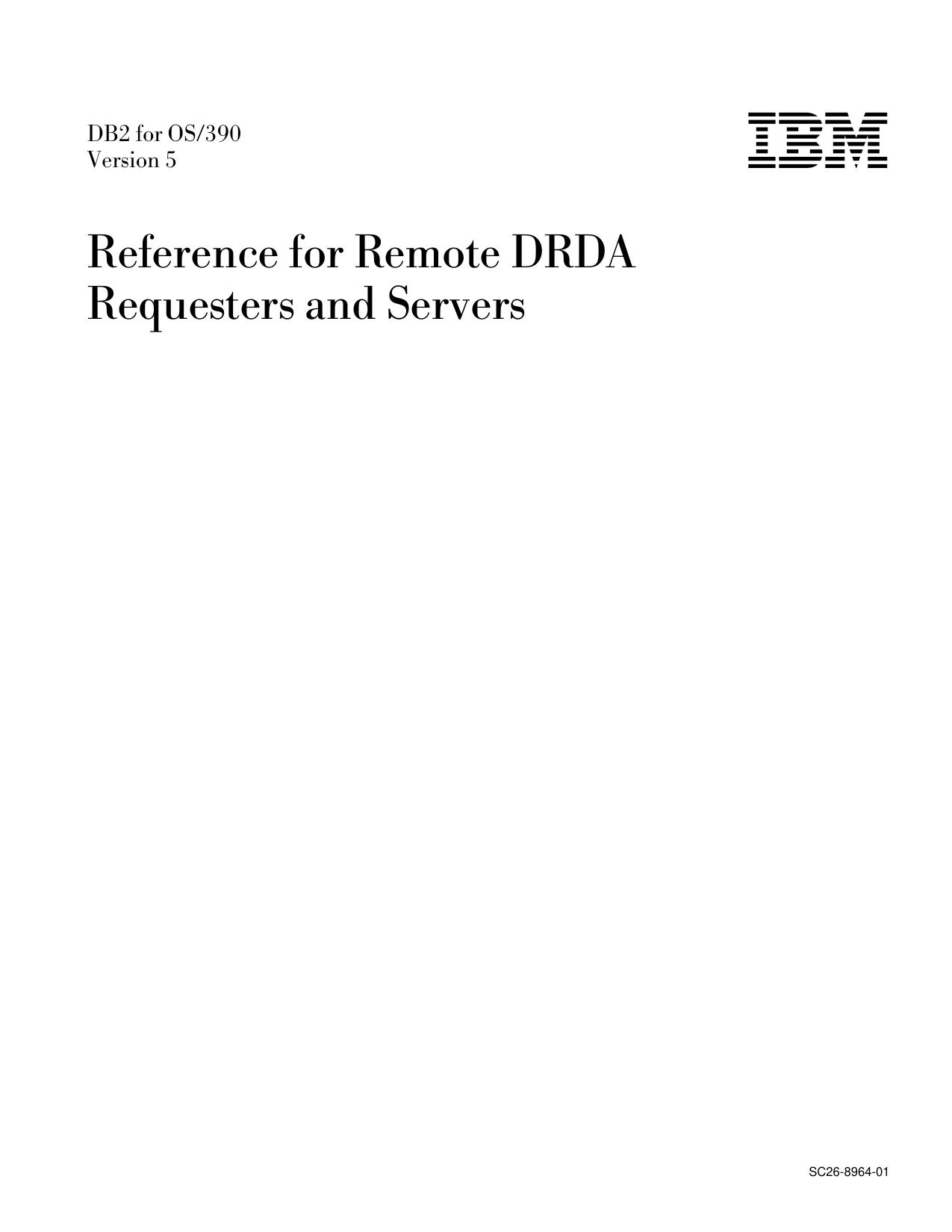 DB2 Reference for Remote DRDA Requesters and Servers