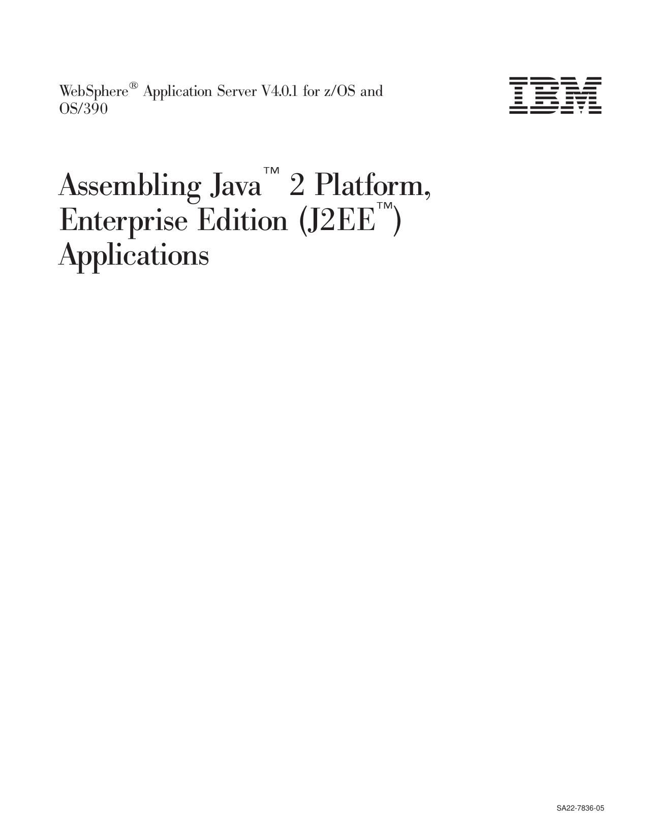 WebSphere for z/OS: Assembling J2EE Applications