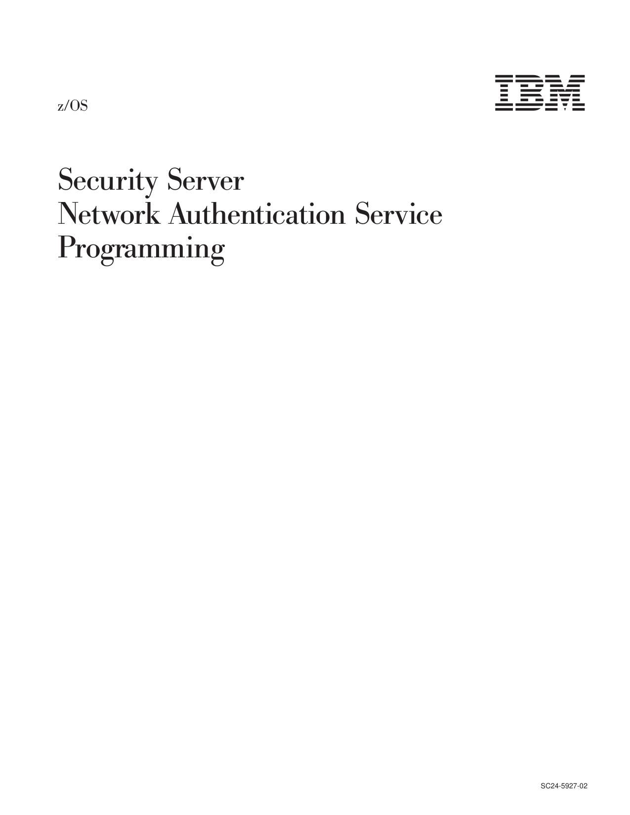 V1R4.0 Network Authentication Service Programming