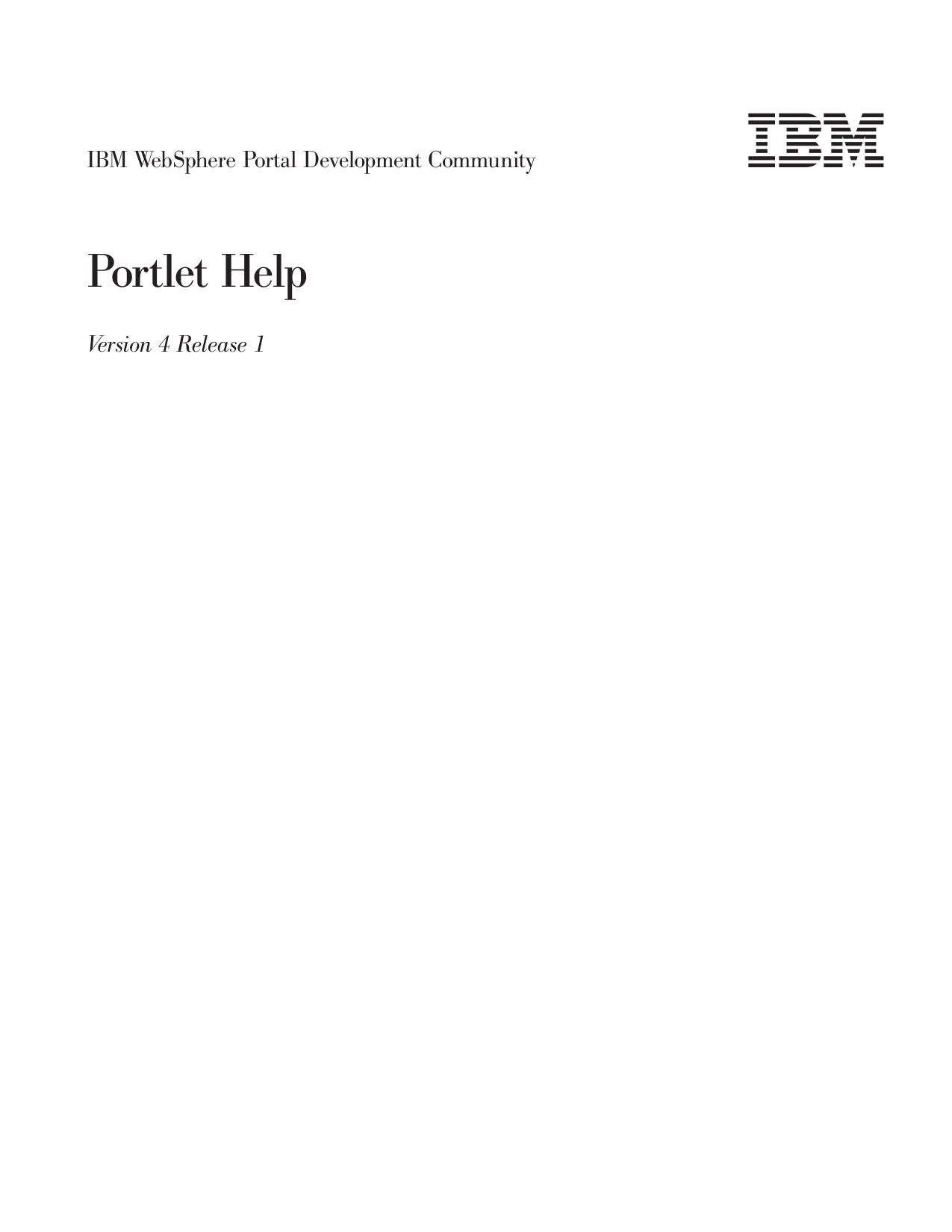 Portlet Help