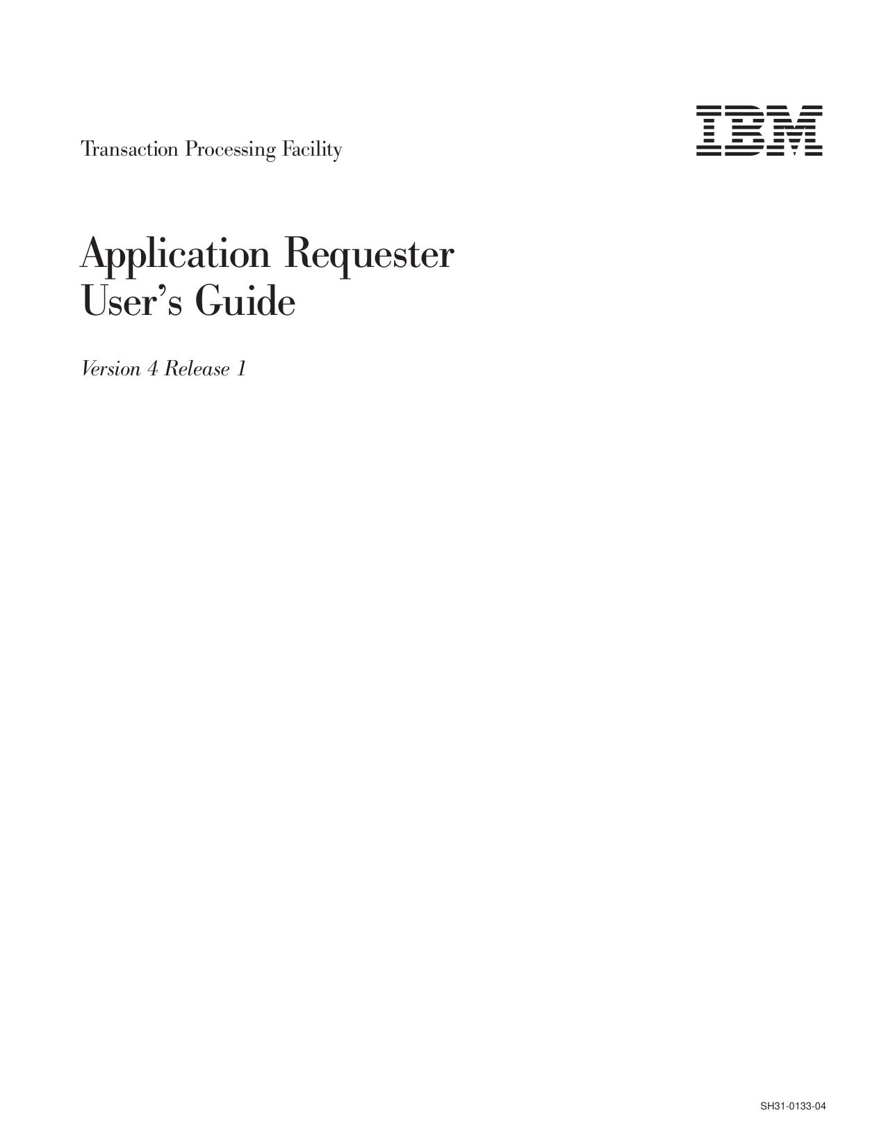 TPF V4R1 Application Requester User's Guide