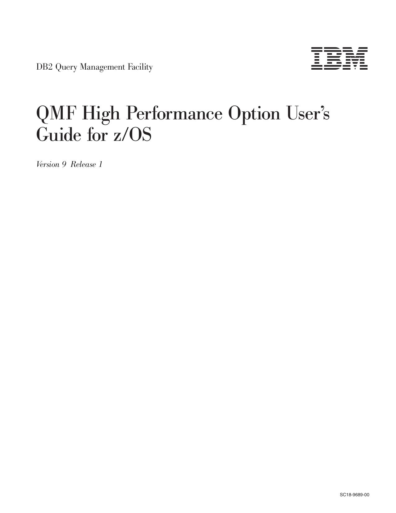 QMF HPO User™s Guide