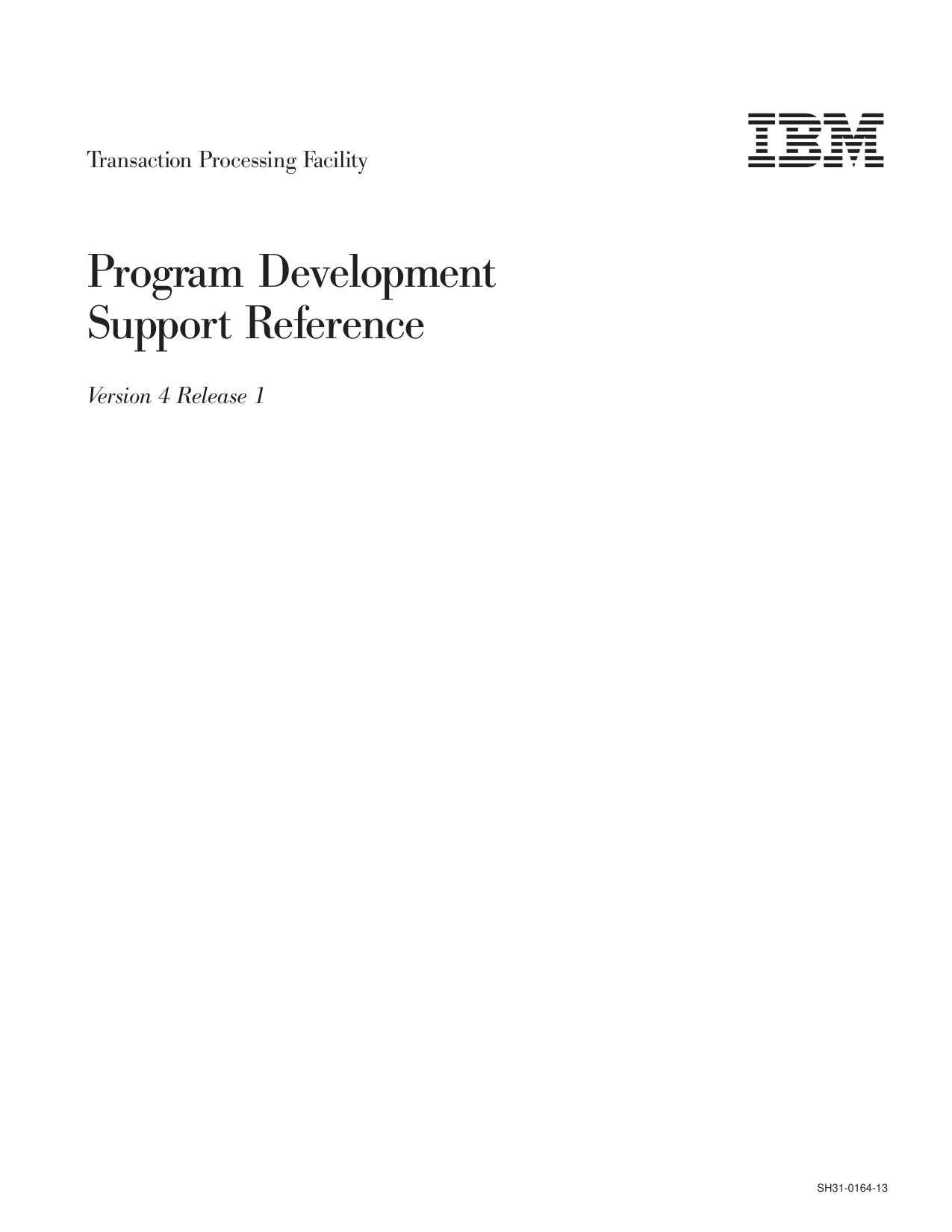TPF V4R1 Program Development Support Reference