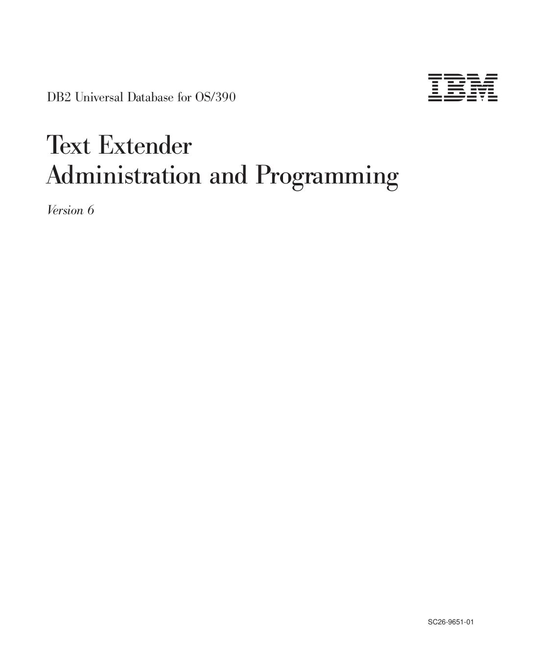 DB2 Text Extender Administration and Programming