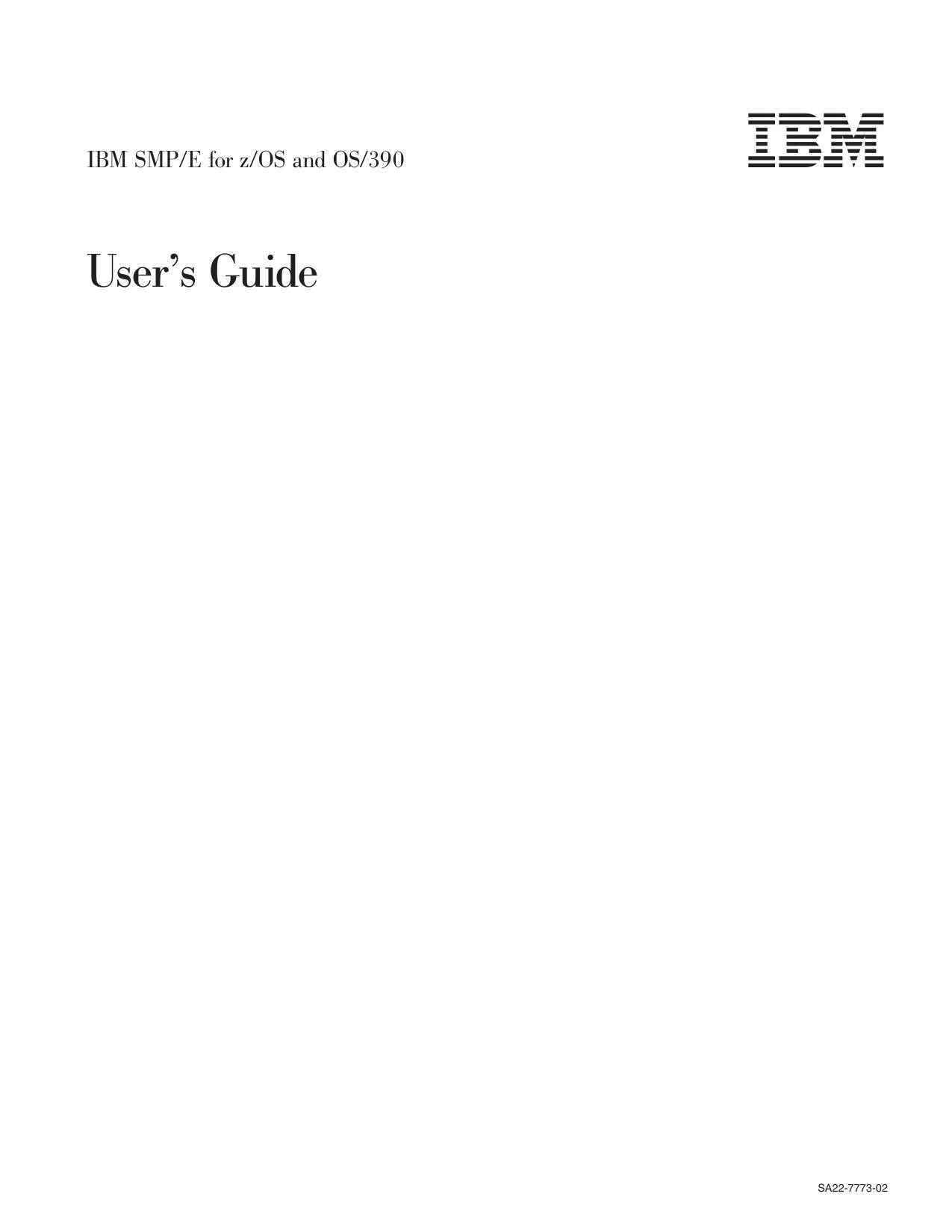 SMP/E V3R1.0 User's Guide