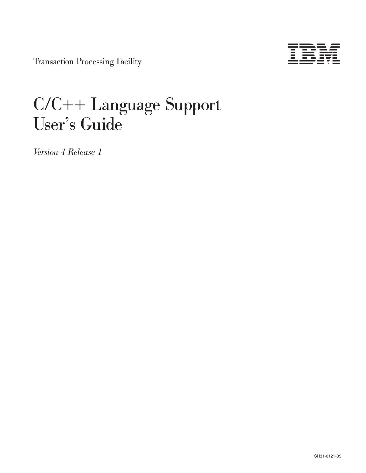 TPF V4R1 C/C++ Language Support User's Guide
