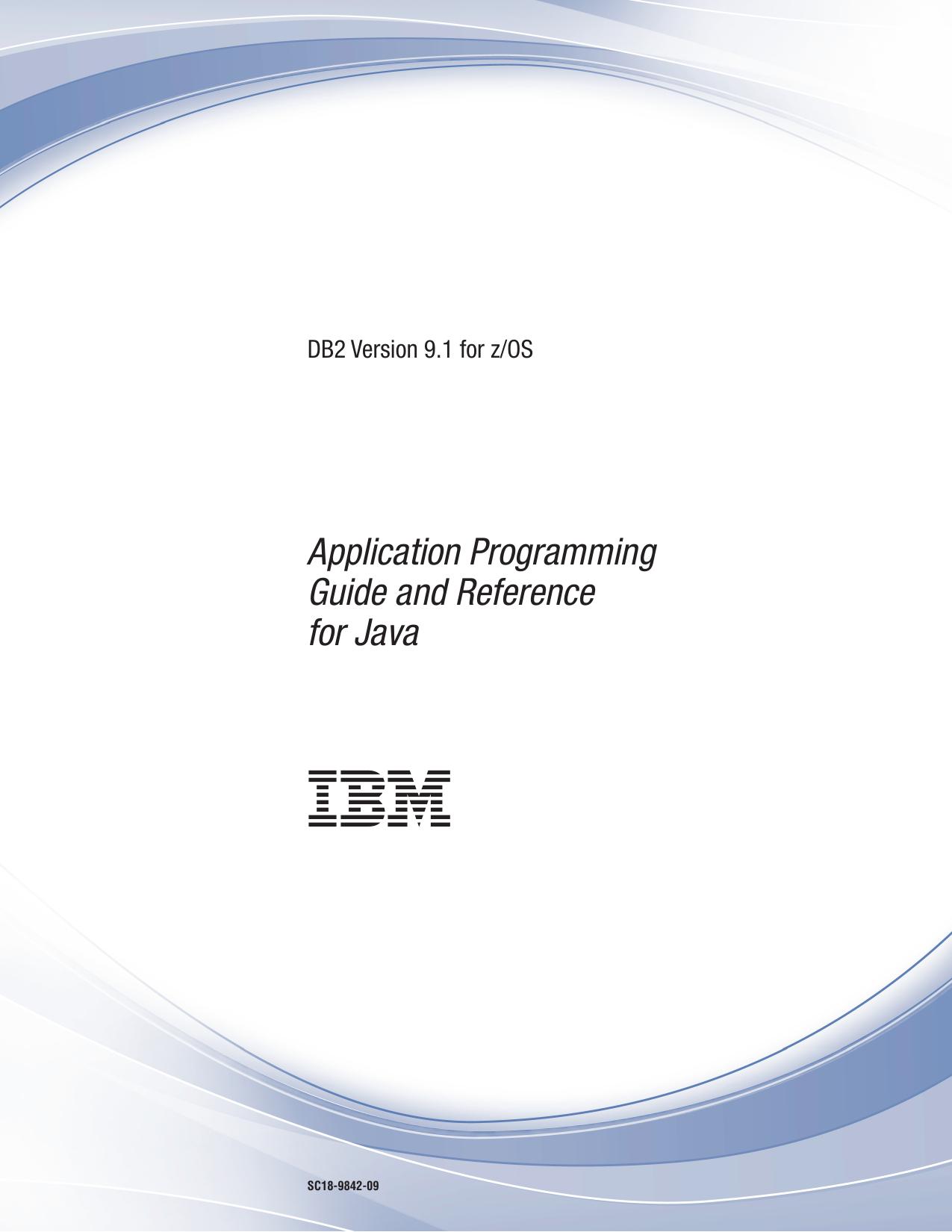 Application Programming Guide and Reference for Java