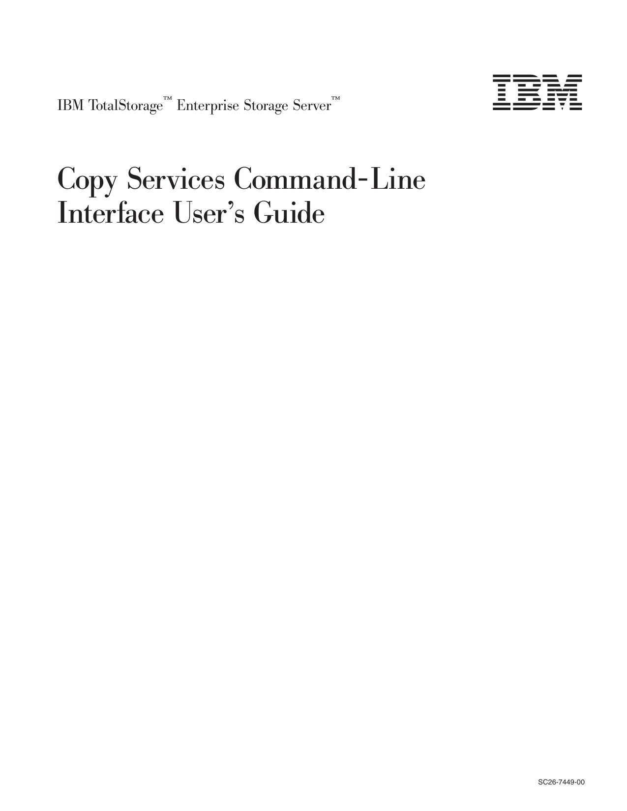 Copy Services CLI User's Guide