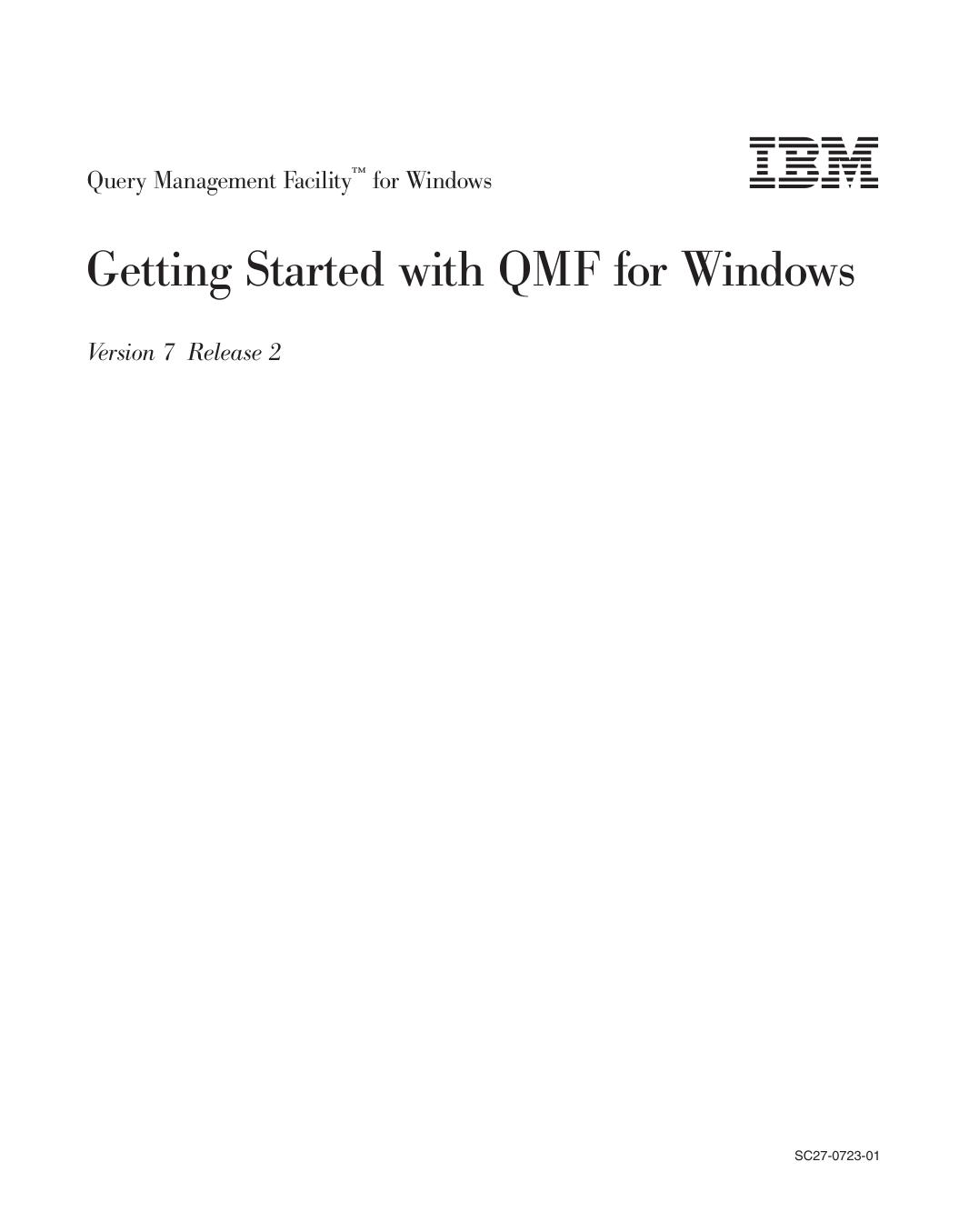 Getting Started with QMF for Windows