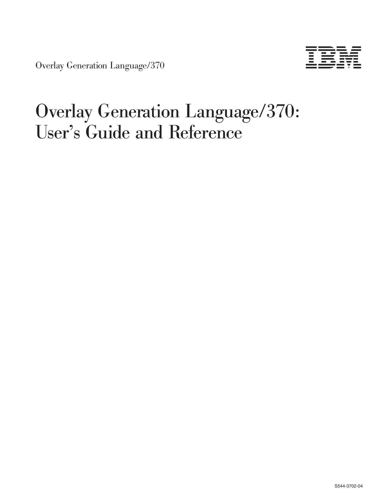 OGL/370 User's Guide and Reference