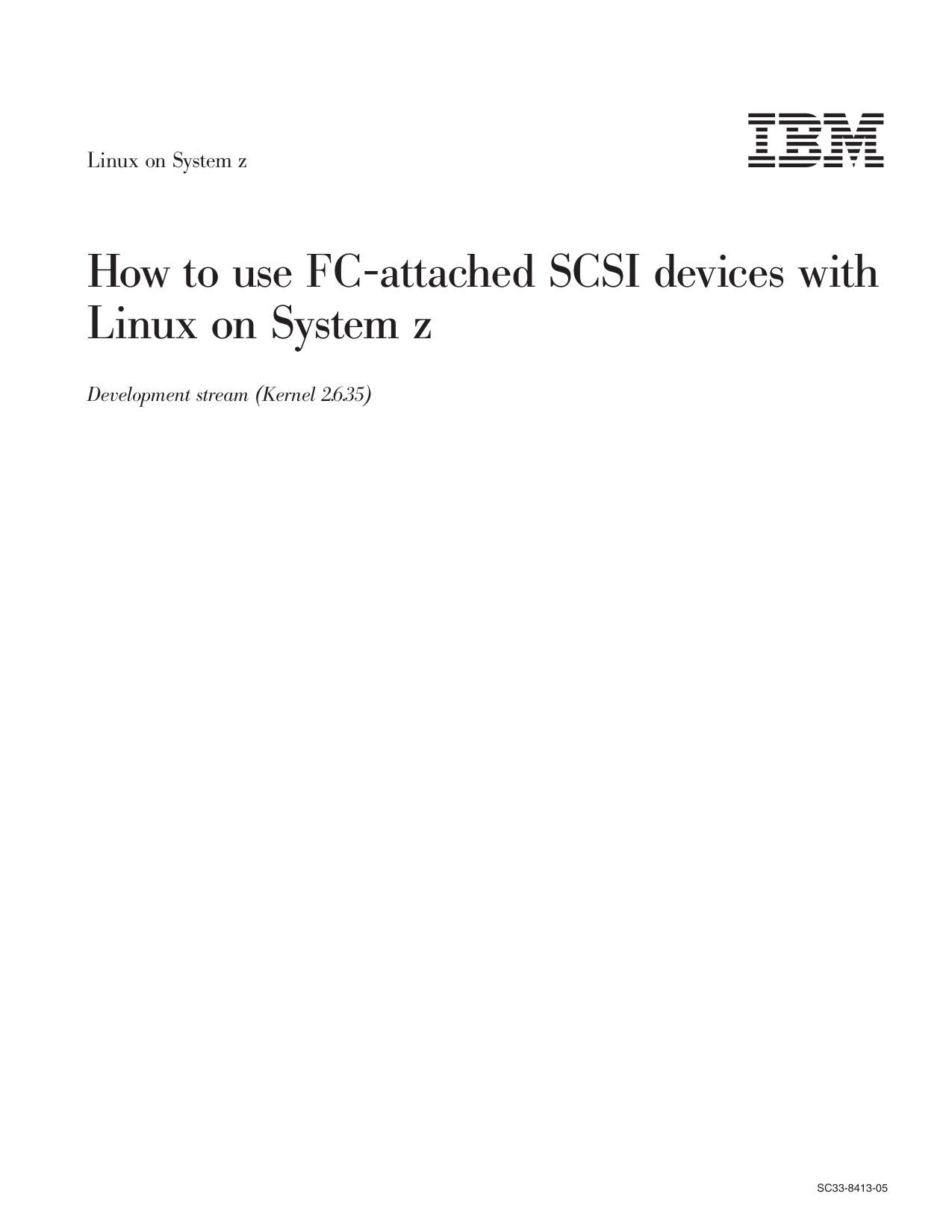 How to use FC-attached SCSI devices - Kernel 2.6.35